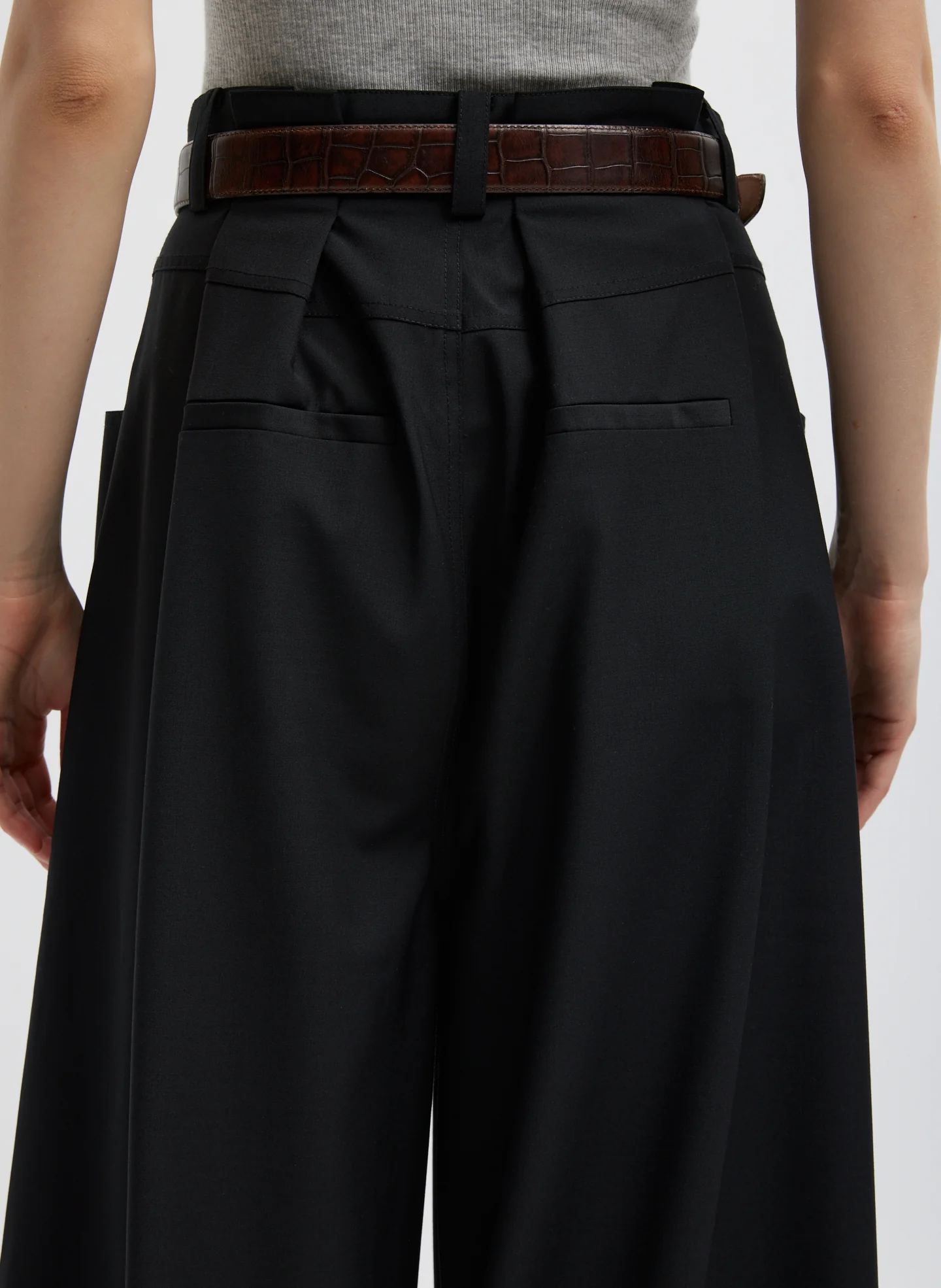 Tropical Wool Walker Wide Leg Pant - Image 4