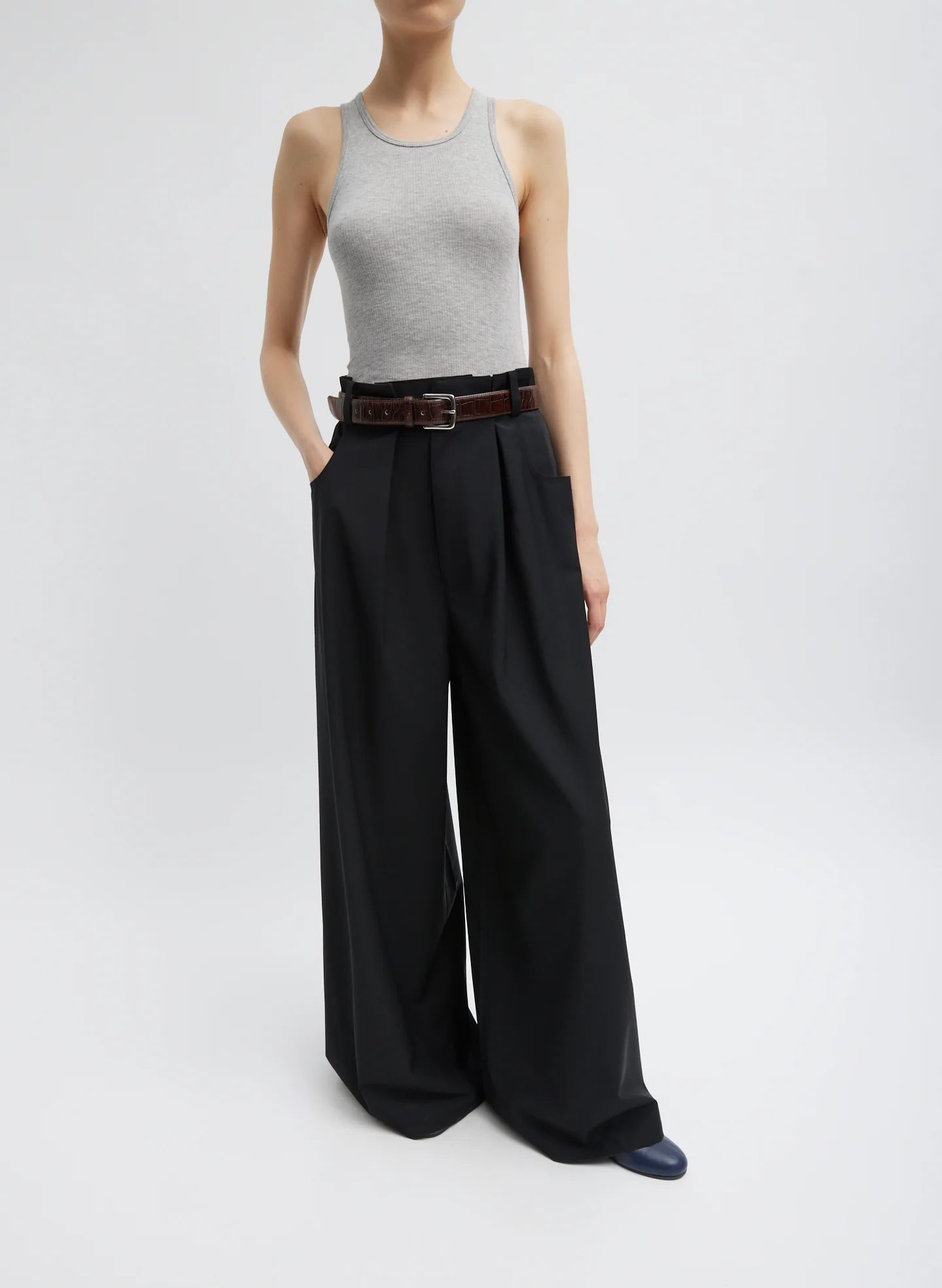 Tropical Wool Walker Wide Leg Pant - Image 6