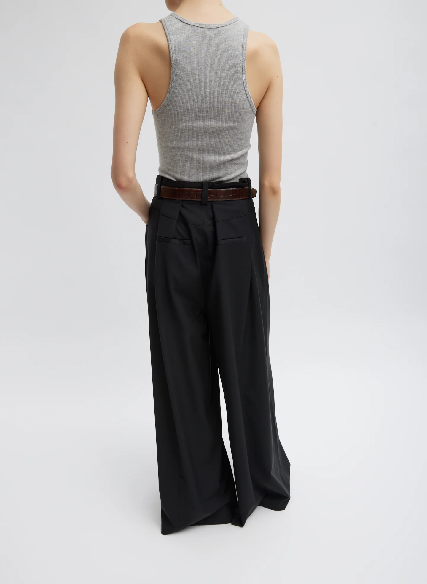 Tropical Wool Walker Wide Leg Pant - Image 7