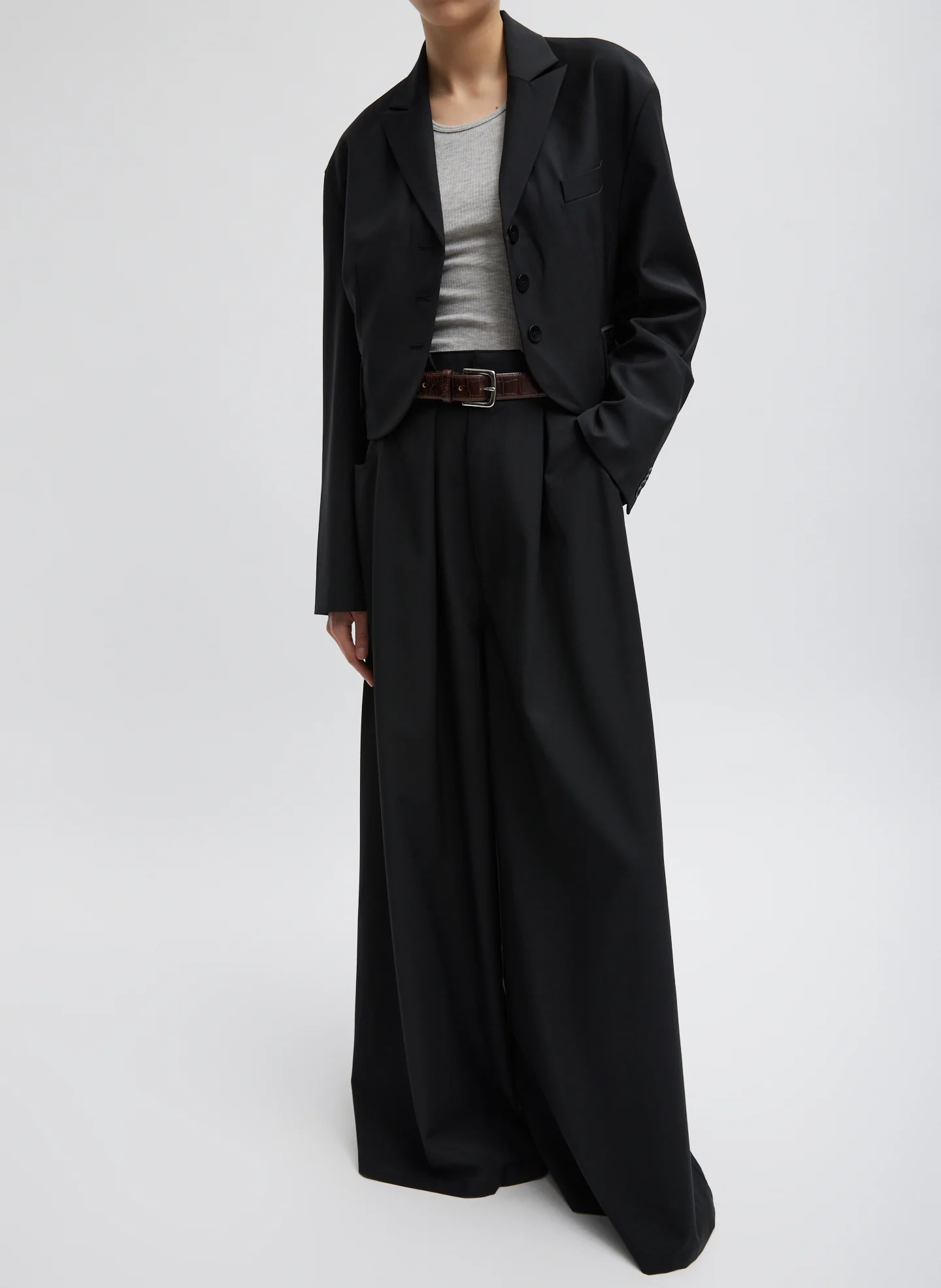 Tropical Wool Walker Wide Leg Pant - Image 8