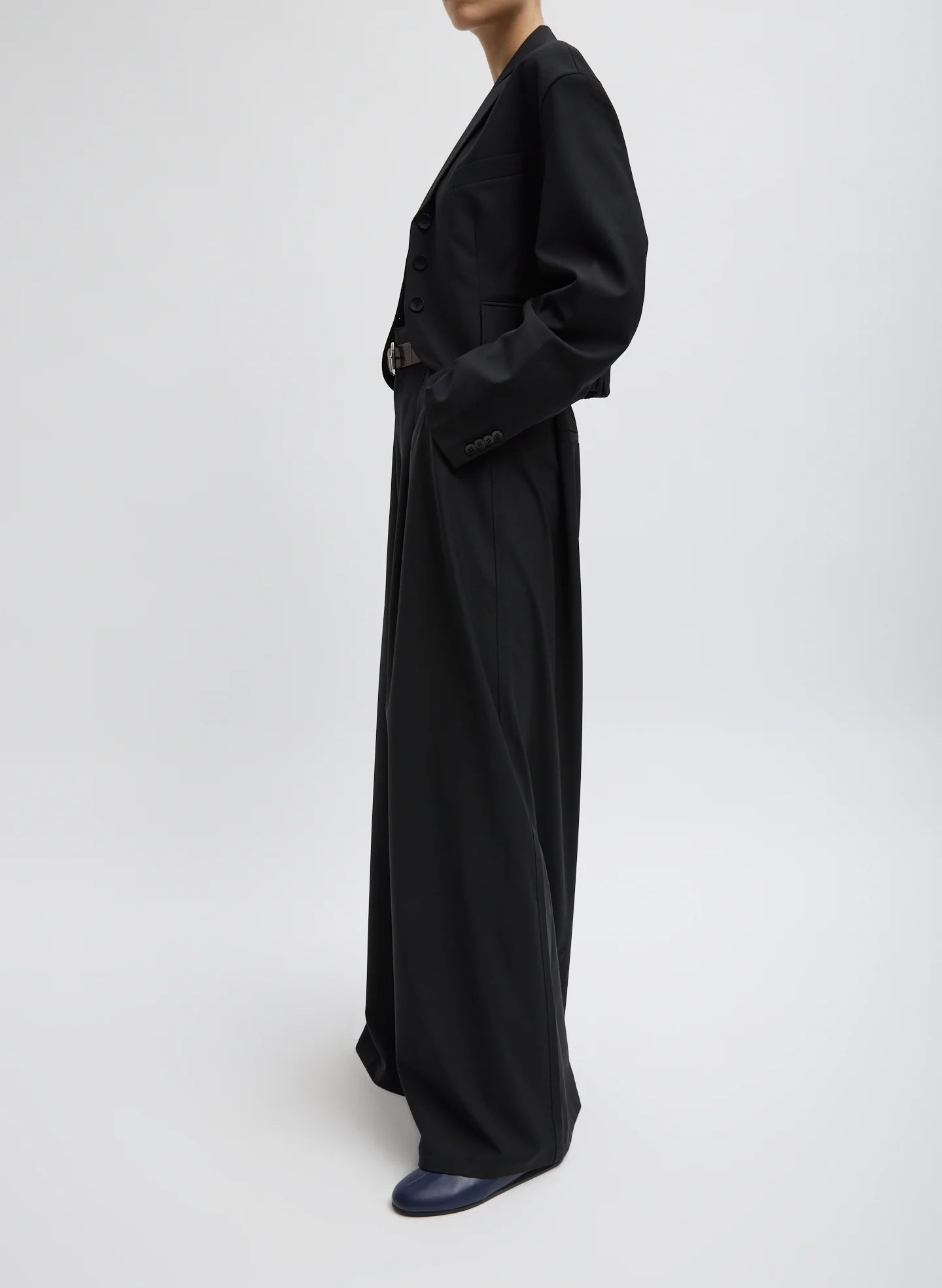 Tropical Wool Walker Wide Leg Pant - Image 9