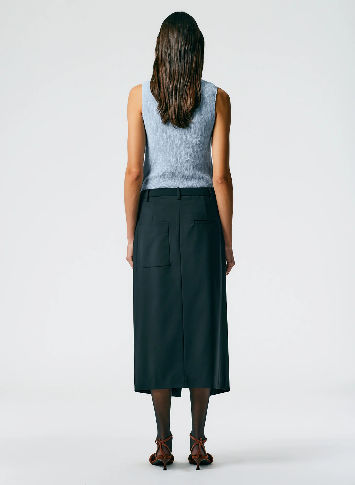 Tropical Wool Wrap Trouser Skirt - Image 5