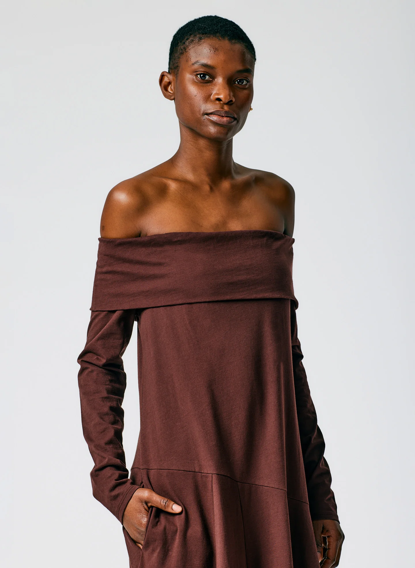 Off The Shoulder T-Shirt Dress - Image 5
