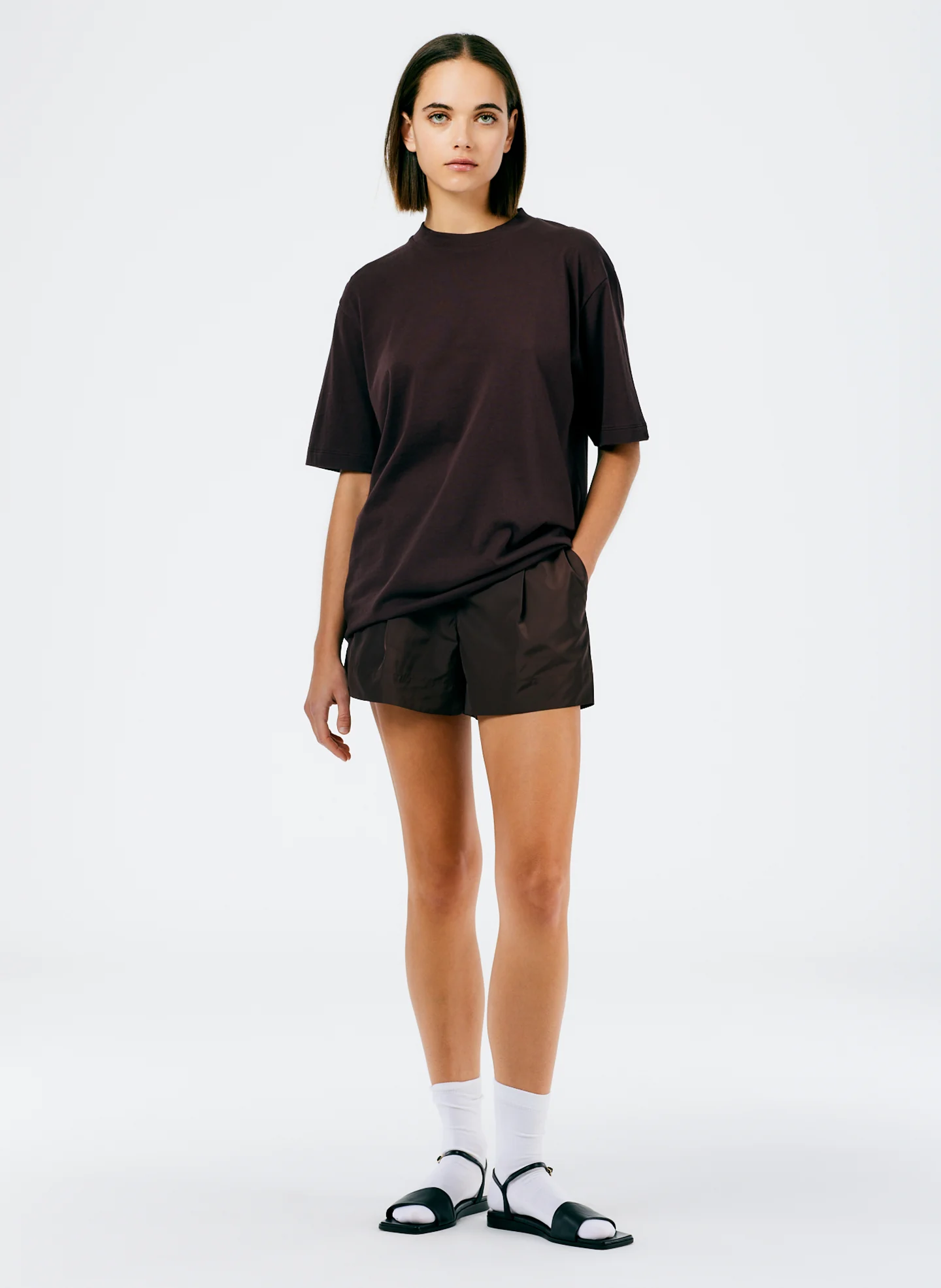 Mock Neck Unisex T-Shirt - Image 5