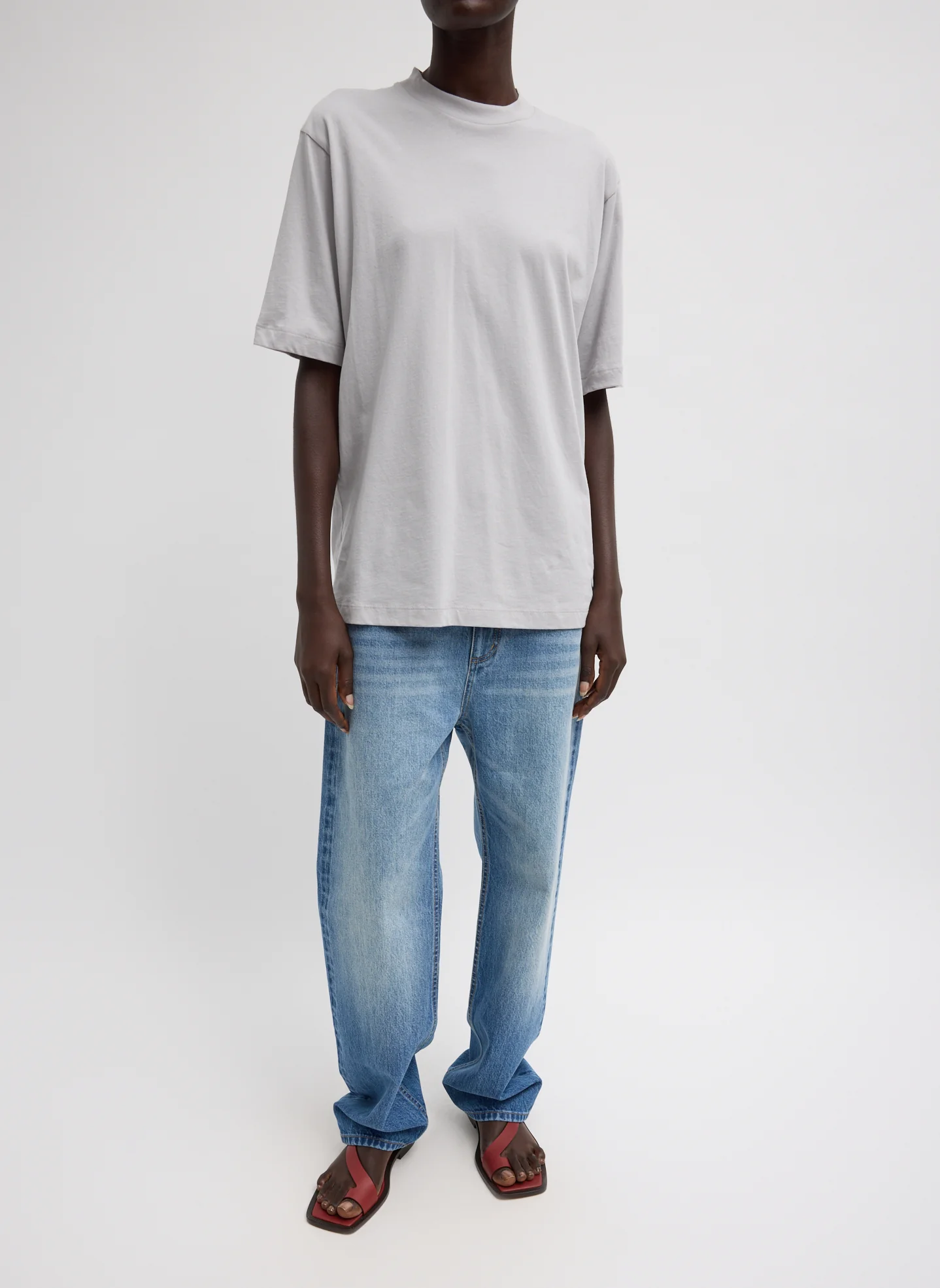 Mock Neck Unisex T-Shirt - Image 3