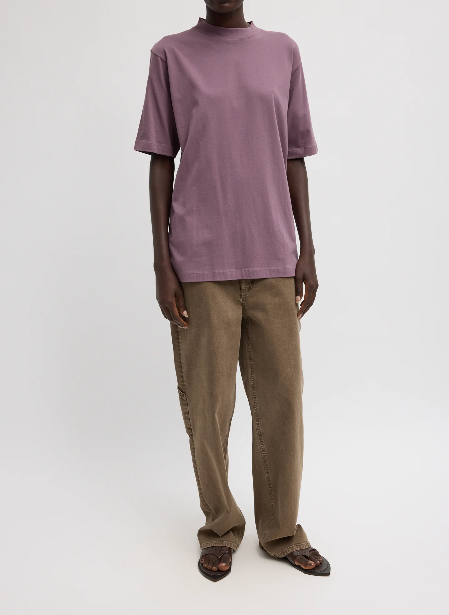 Mock Neck Unisex T-Shirt - Image 5