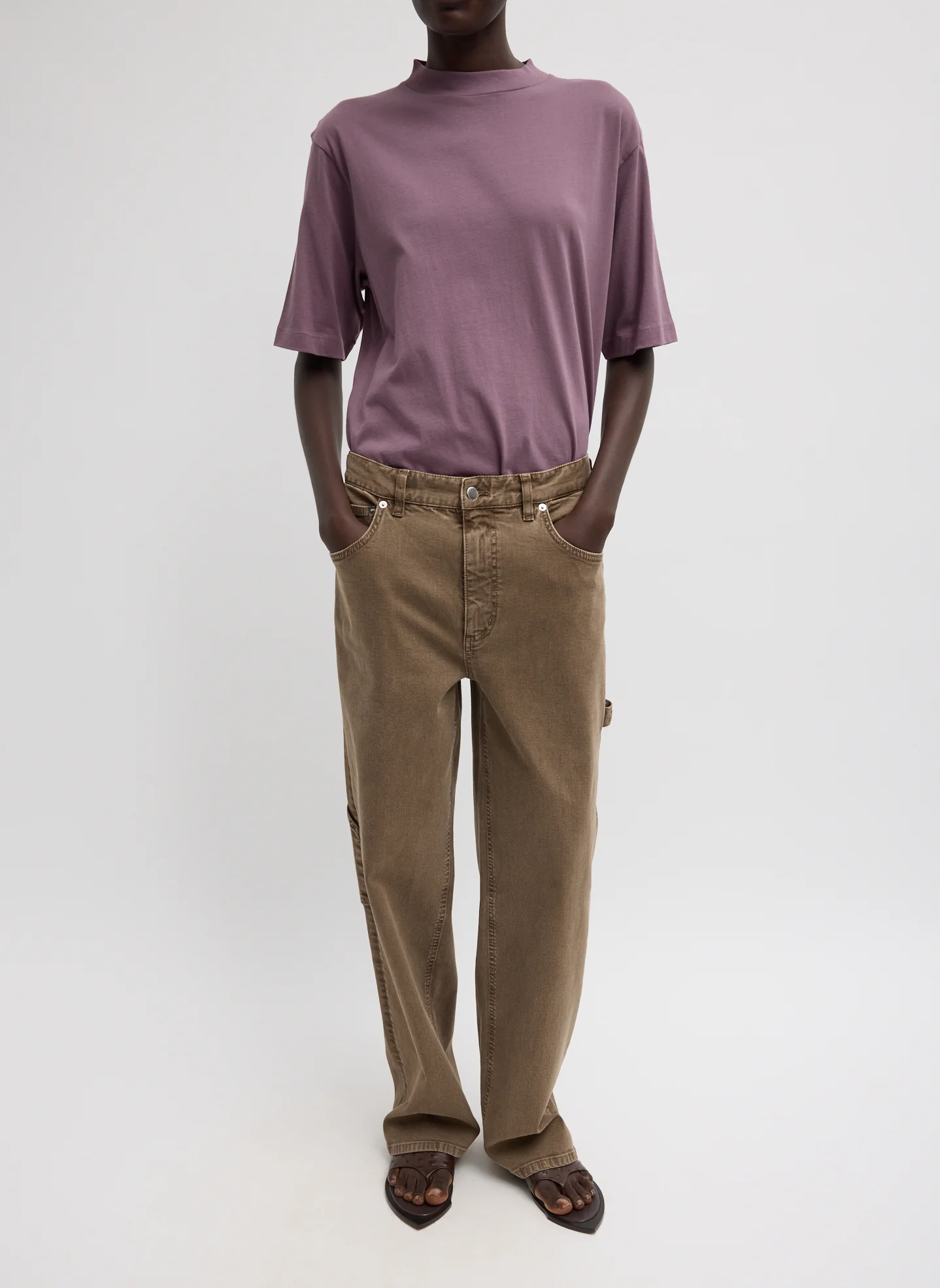 Mock Neck Unisex T-Shirt - Image 6