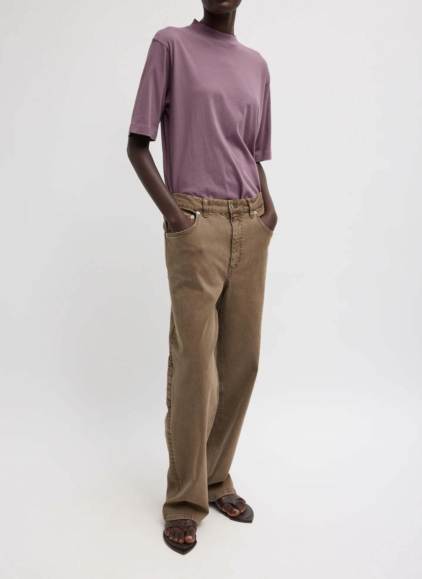 Mock Neck Unisex T-Shirt - Image 7