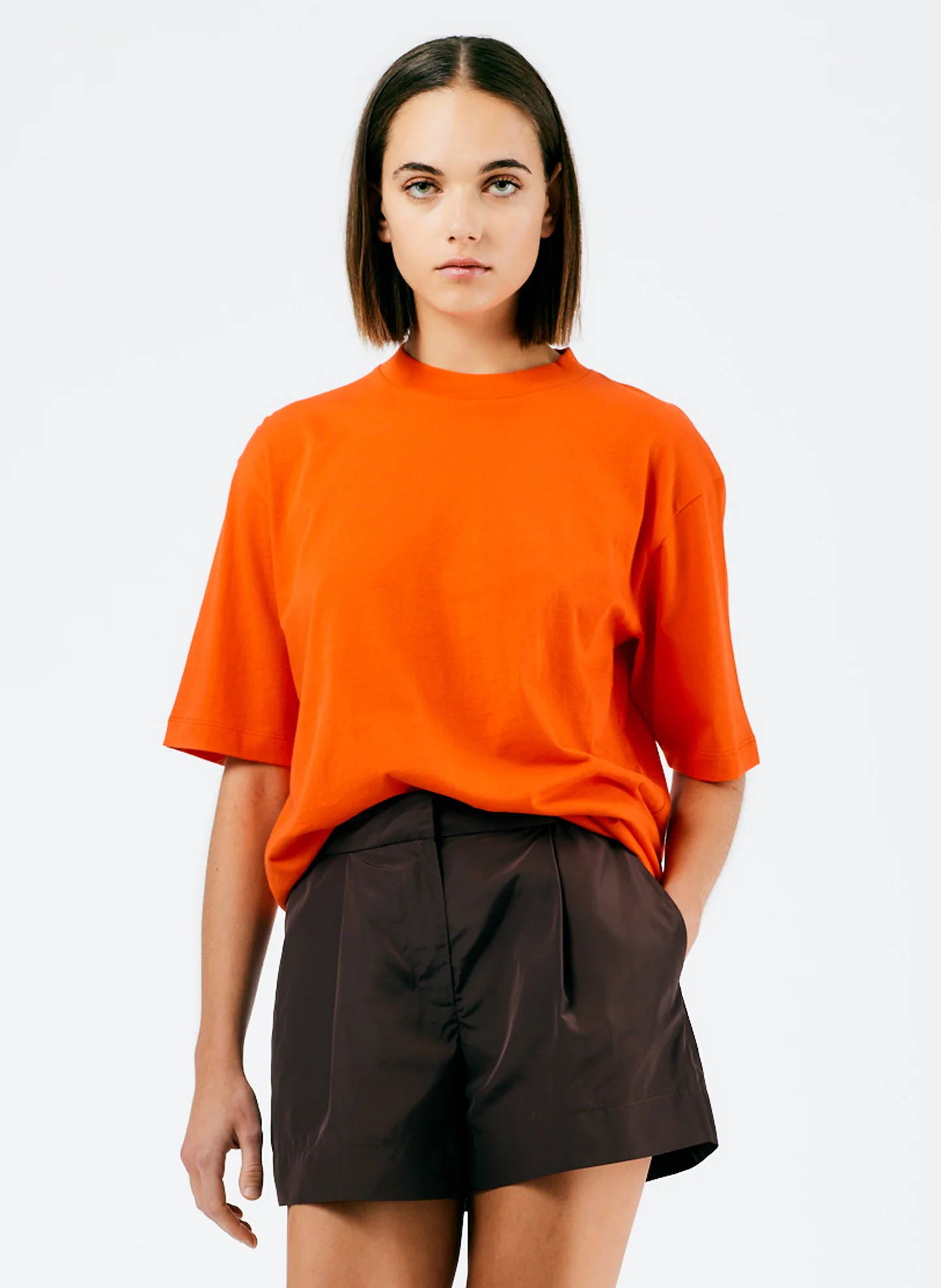 Mock Neck Unisex T-Shirt - Image 4