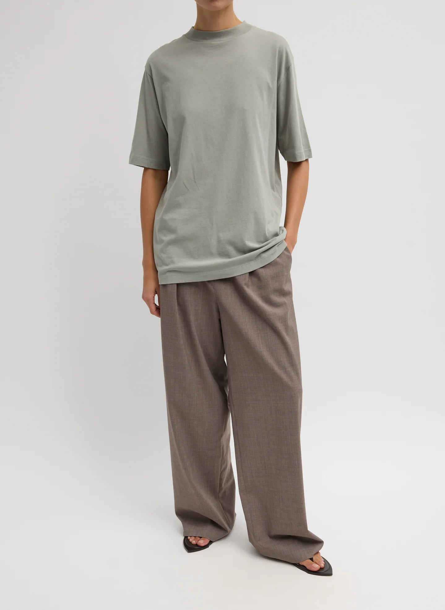 Mock Neck Unisex T-Shirt - Image 4