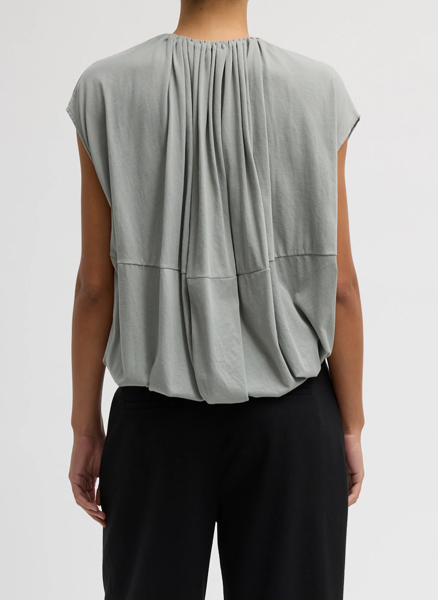 Shirred Neck Circular T-Shirt - Image 4