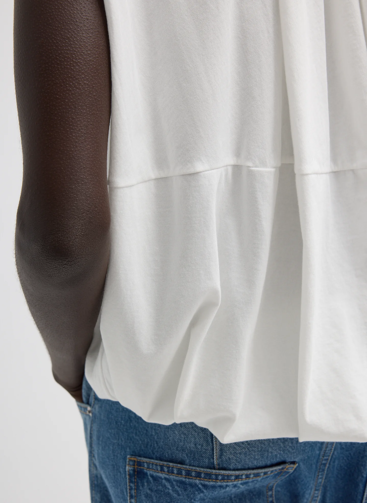 Shirred Neck Circular T-Shirt - Image 6
