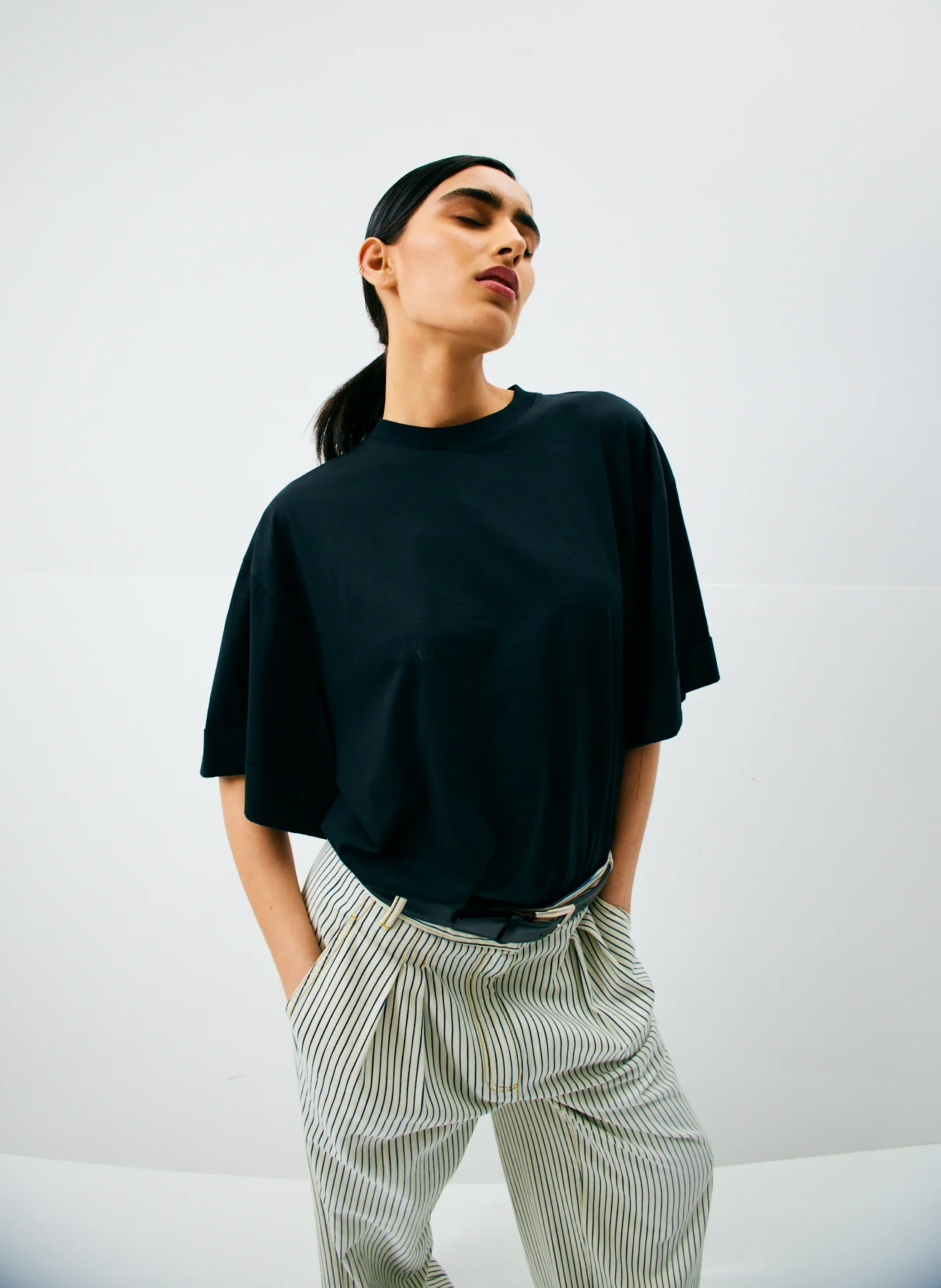 T-Shirting Rolled Sleeve Tunic - Image 2