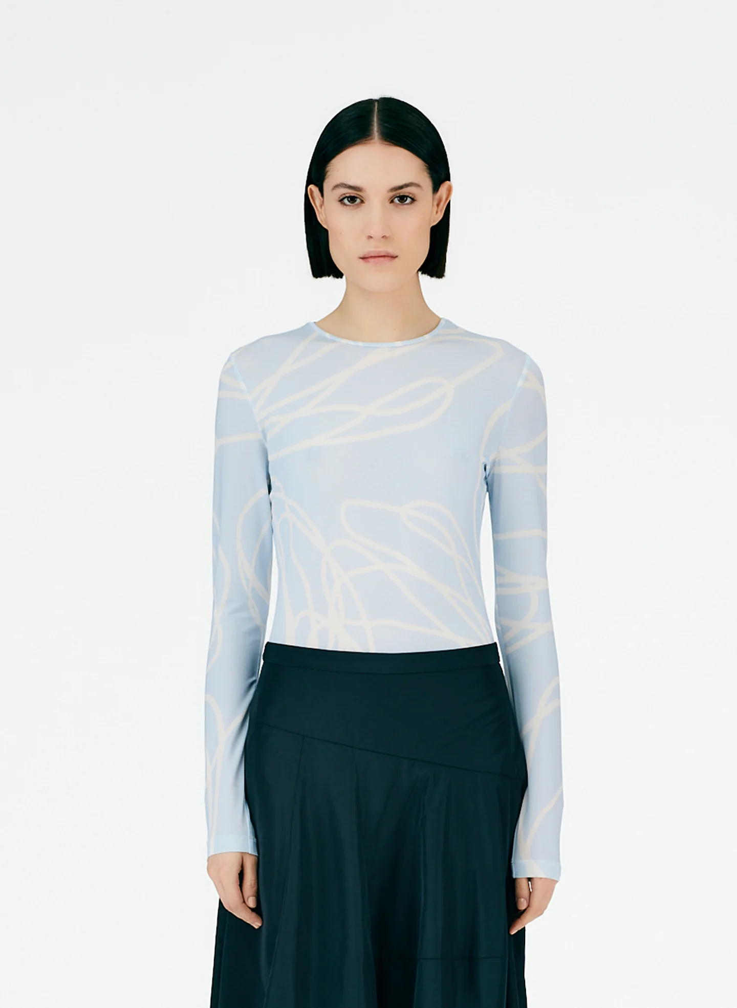 Tulipe All Over Jersey Fitted Long Sleeve T-Shirt - Image 2