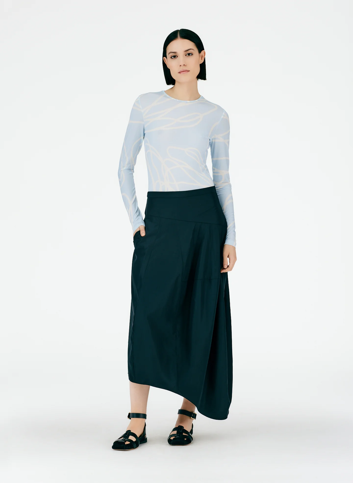 Tulipe All Over Jersey Fitted Long Sleeve T-Shirt - Image 4