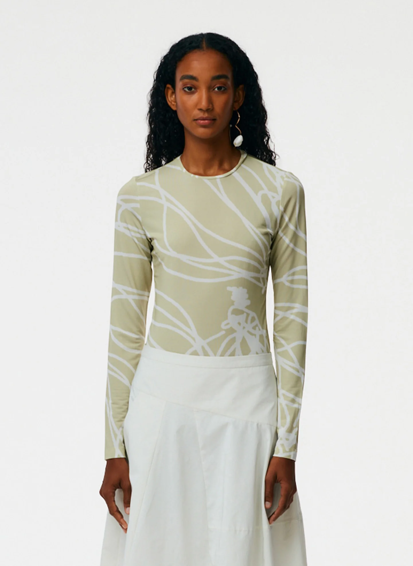 Tulipe All Over Jersey Fitted Long Sleeve T-Shirt - Image 8