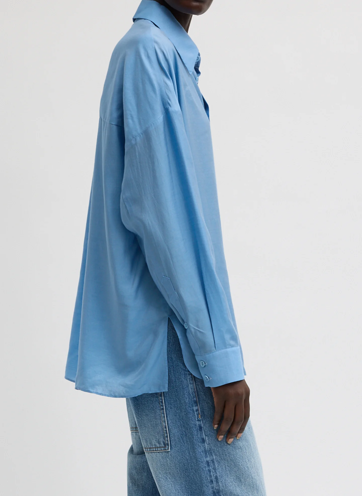 Ultra Light Silk Tencel Oversized Shirt - Image 4