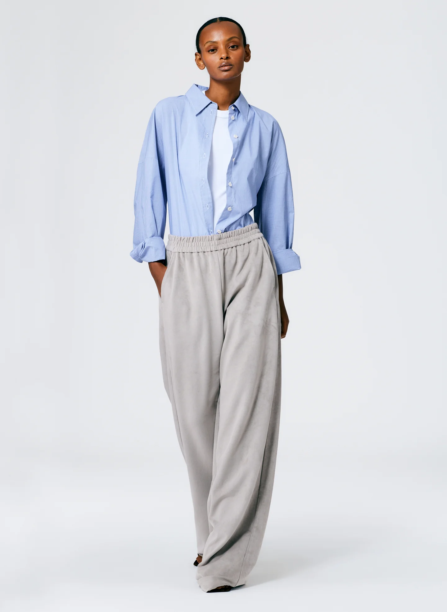 Ultrasuede Wide Leg Pull On Pant
