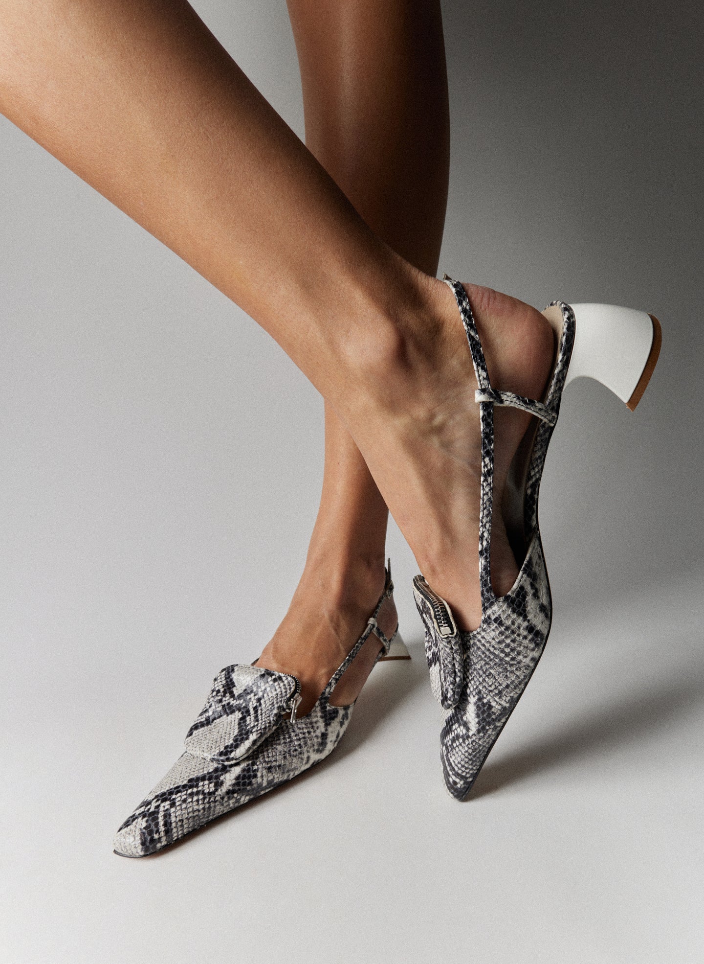Victor Embossed Snake Slingback - Image 2
