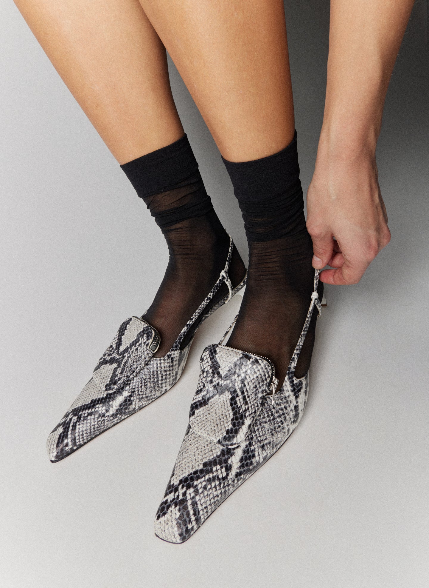 Victor Embossed Snake Slingback - Image 3
