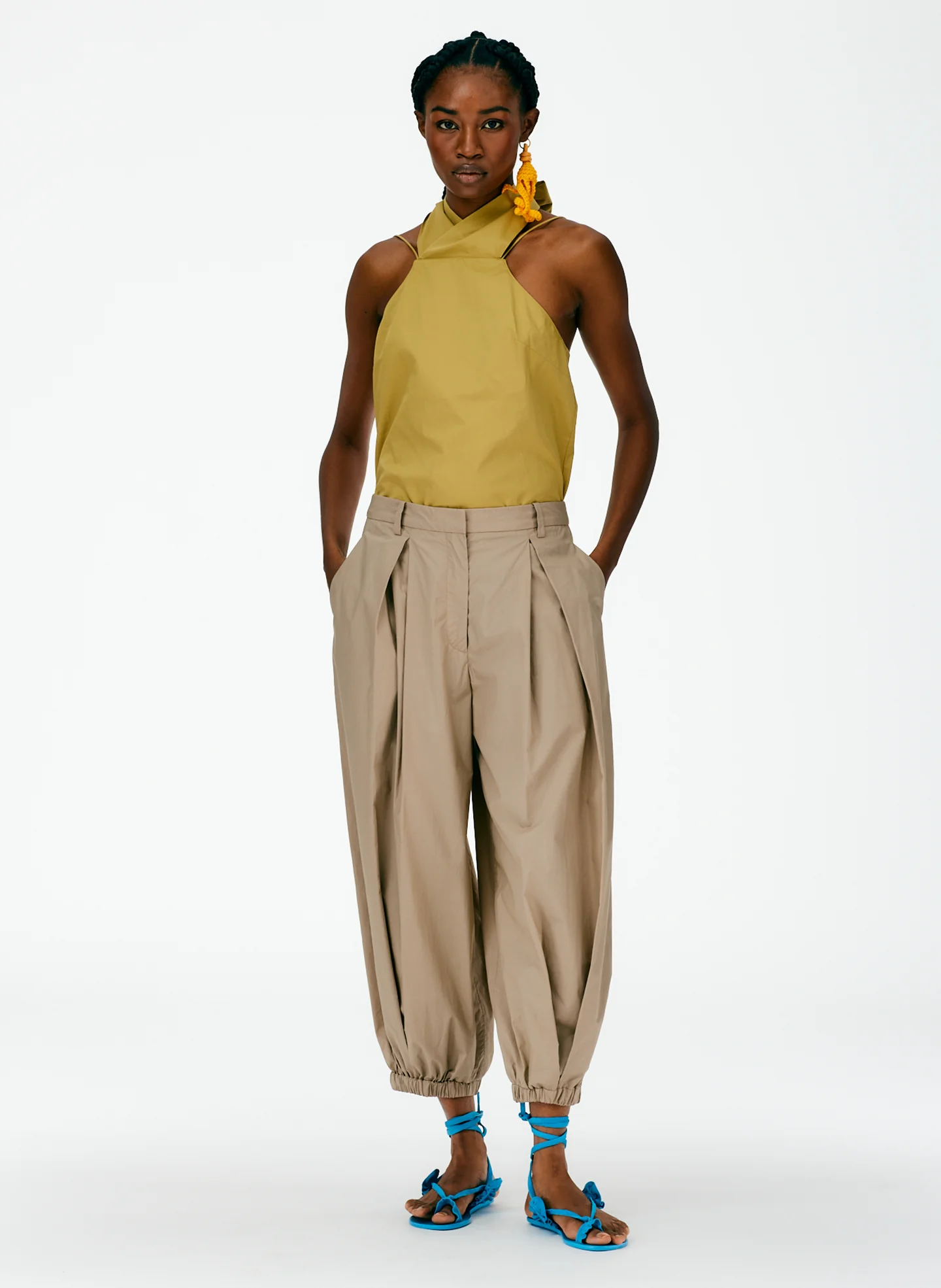 Vintage Cotton Pleated Balloon Pant - Image 2