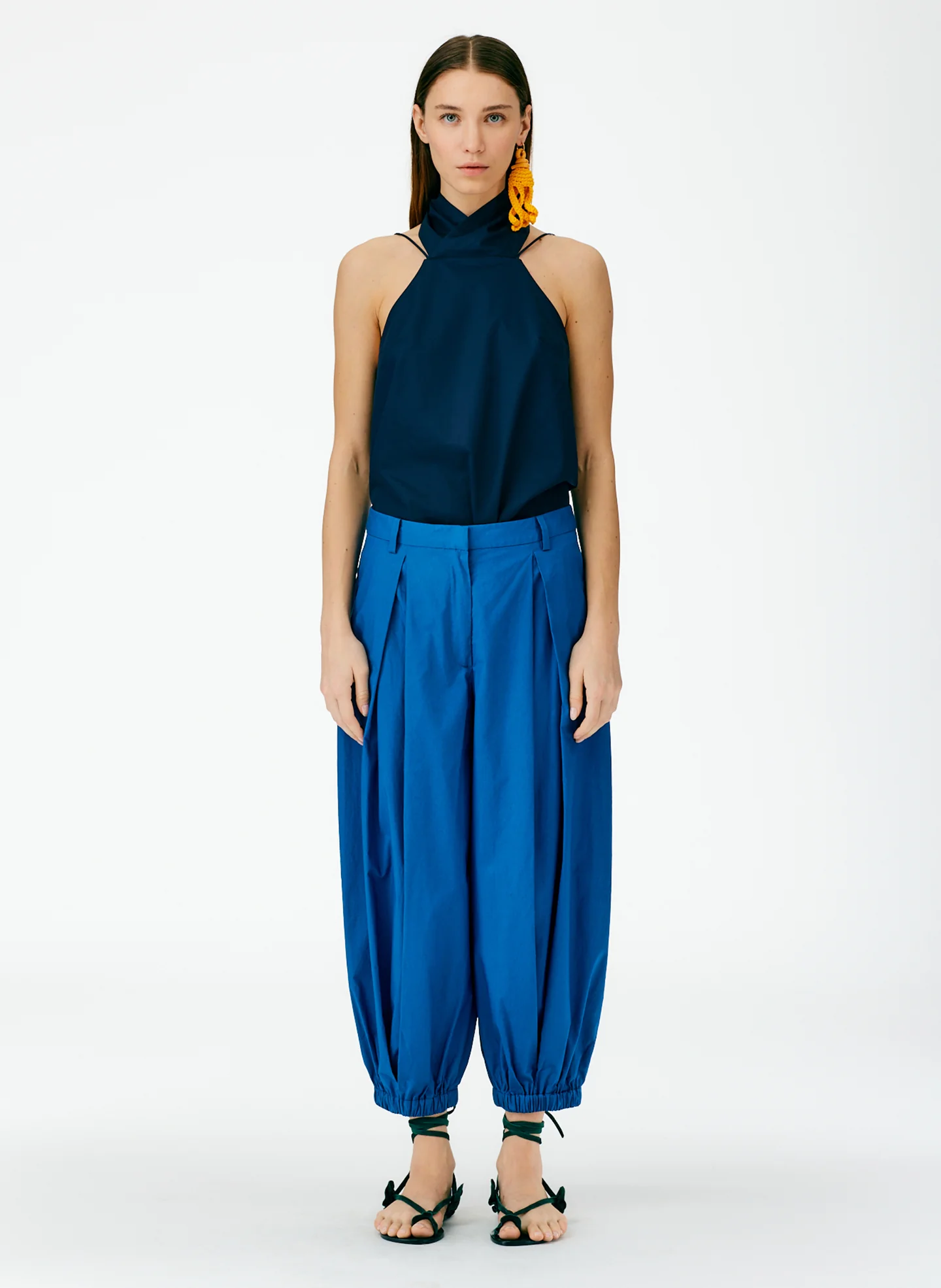Vintage Cotton Pleated Balloon Pant