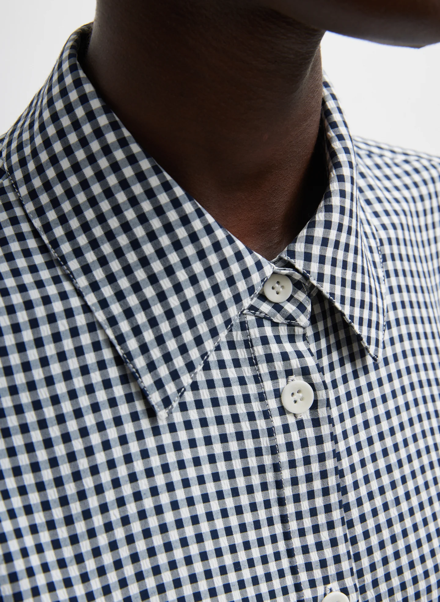 Viscose Gingham Oversized Shirt - Image 3