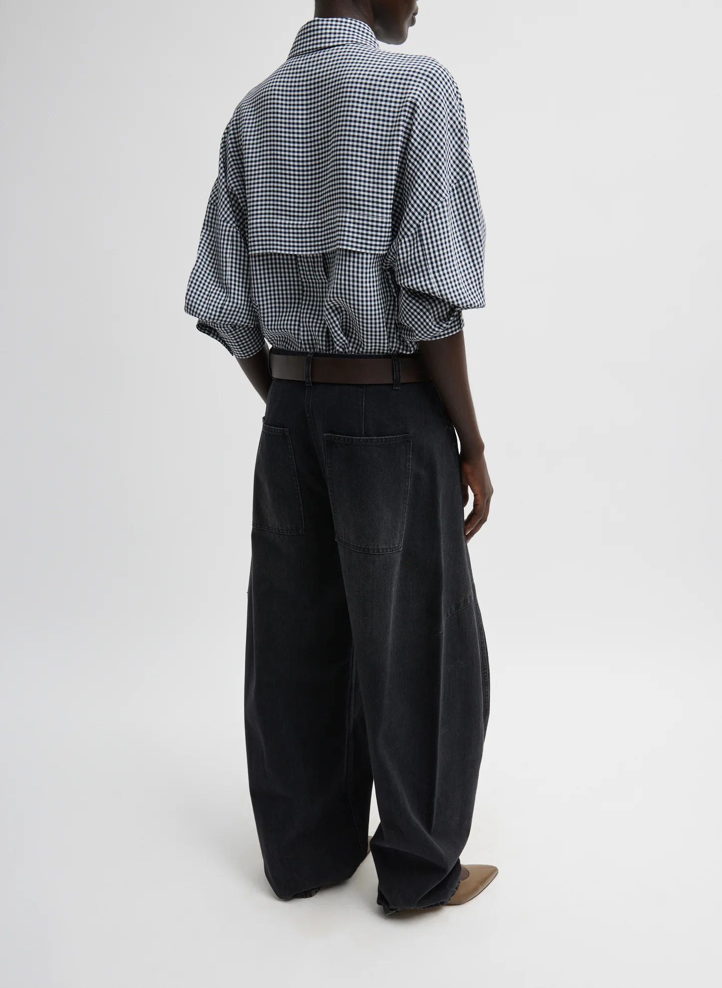 Viscose Gingham Oversized Shirt - Image 6