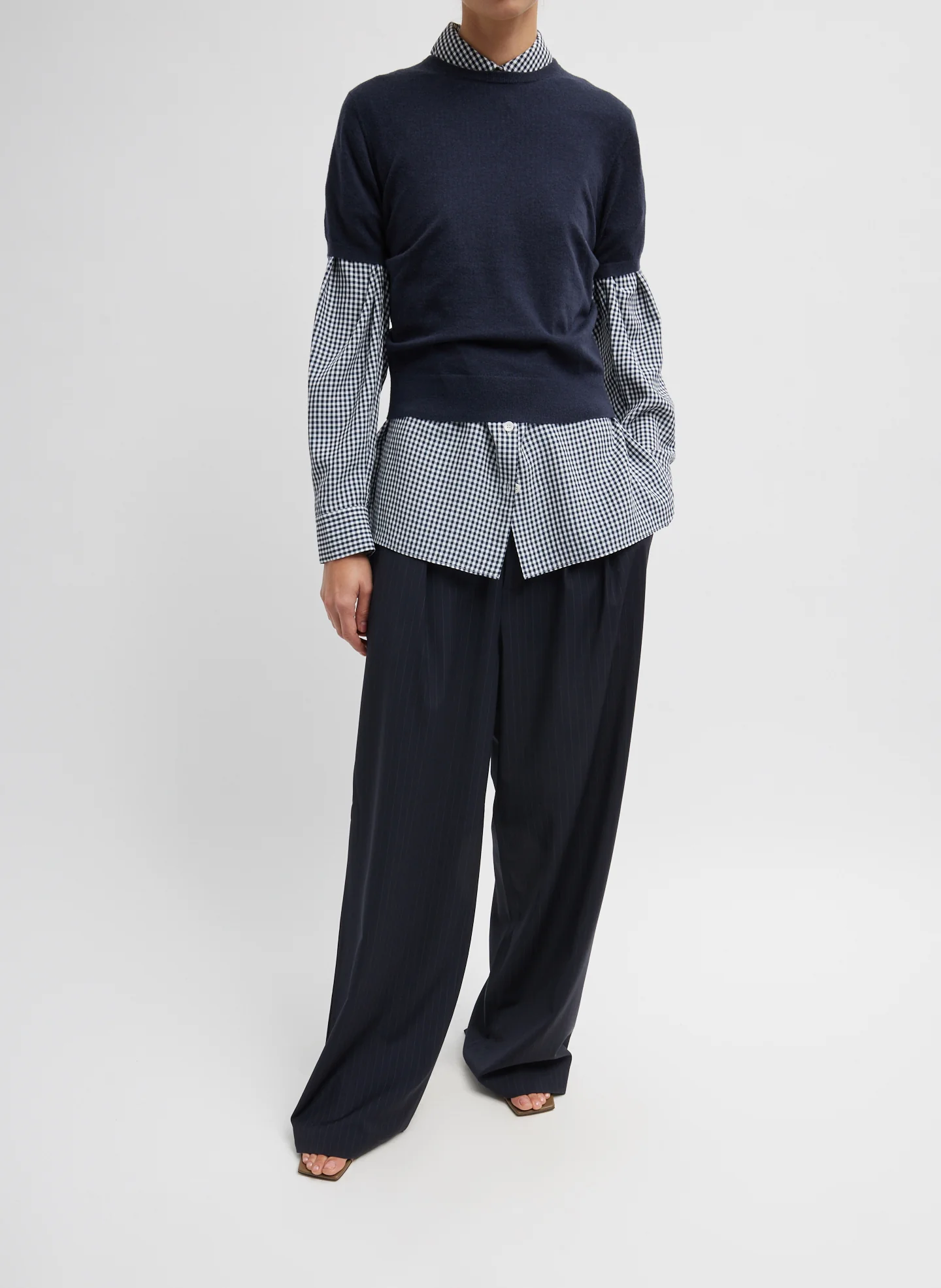 Viscose Gingham Oversized Shirt - Image 7