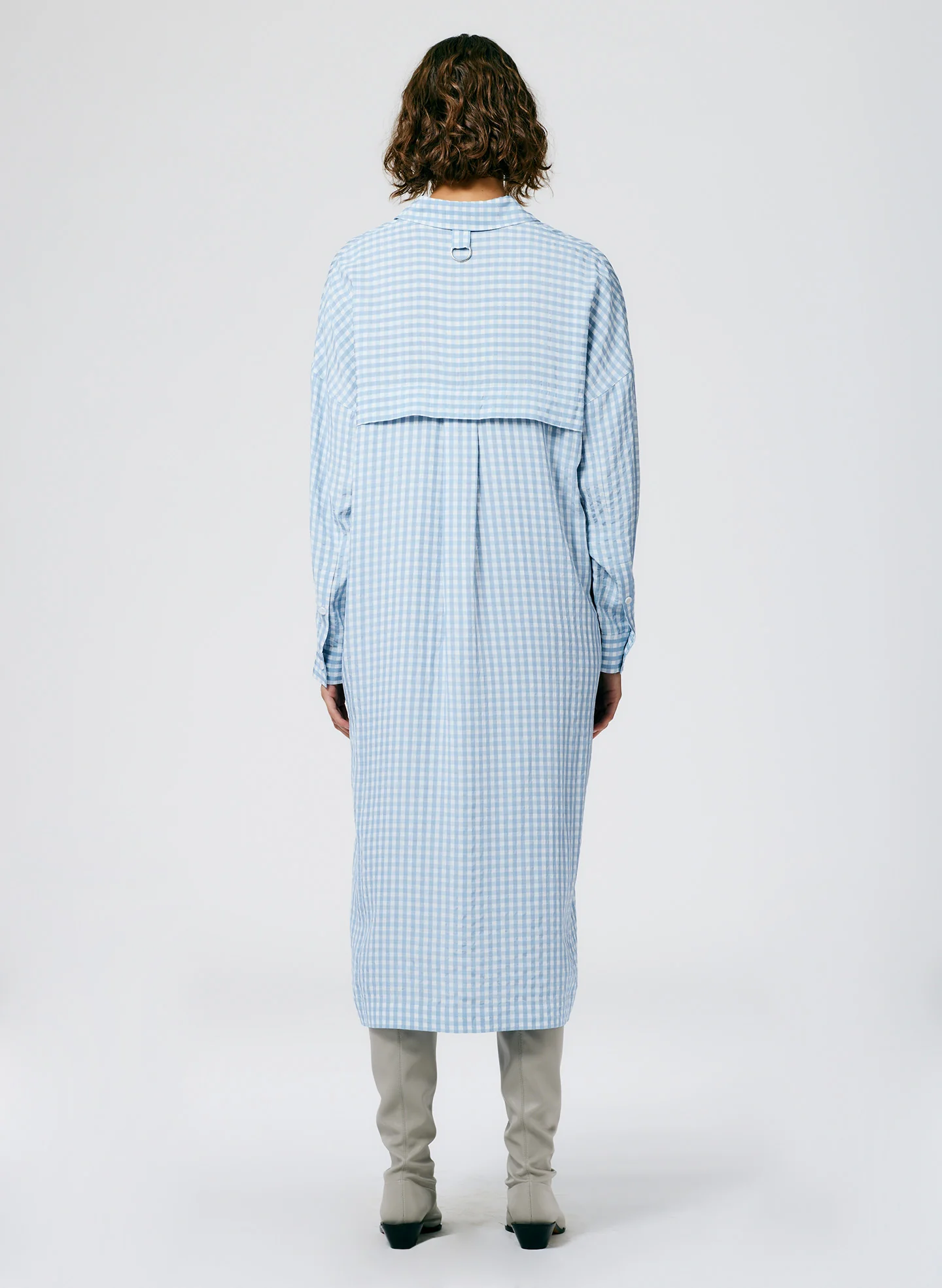 Viscose Gingham Shirtdress - Image 3