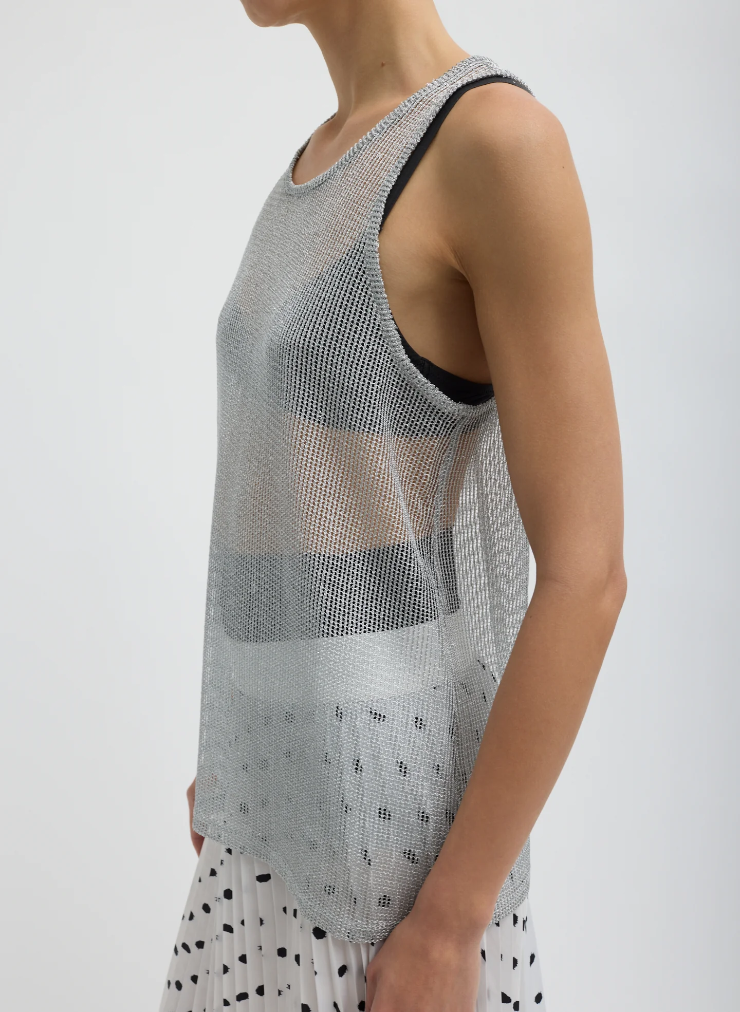 Viscose Metallic Ribbed Tank - Image 3