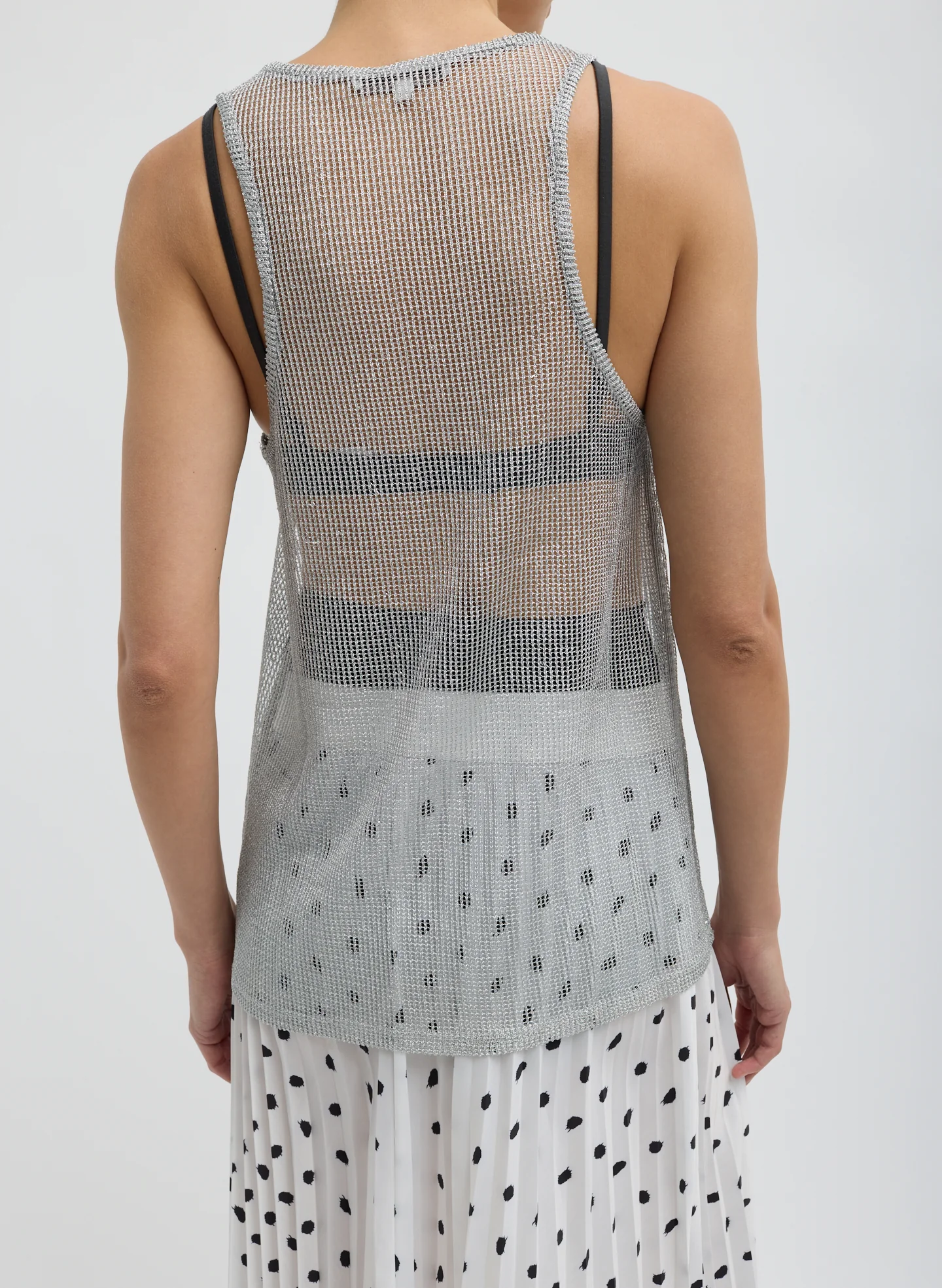 Viscose Metallic Ribbed Tank - Image 4