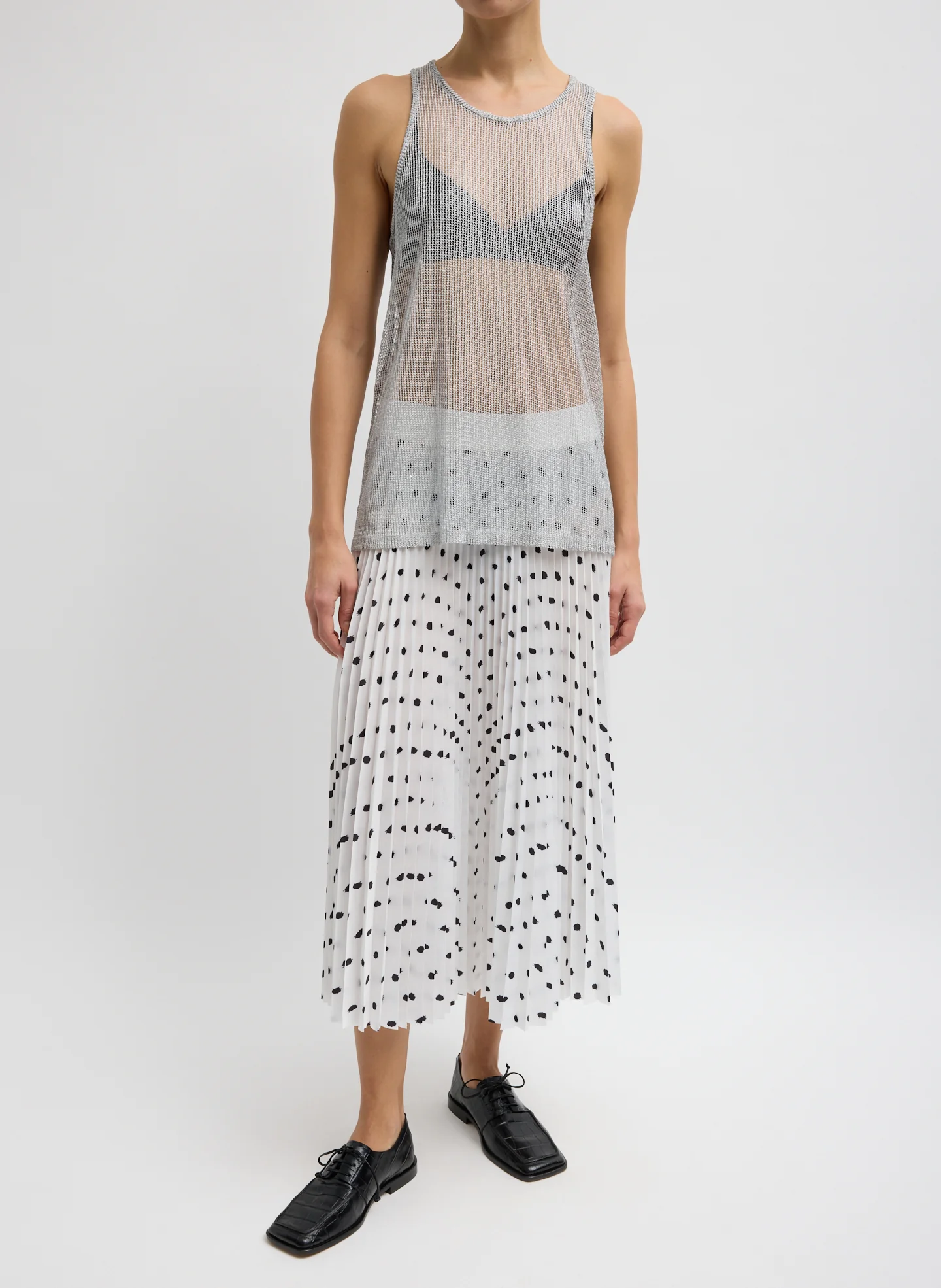 Viscose Metallic Ribbed Tank - Image 5