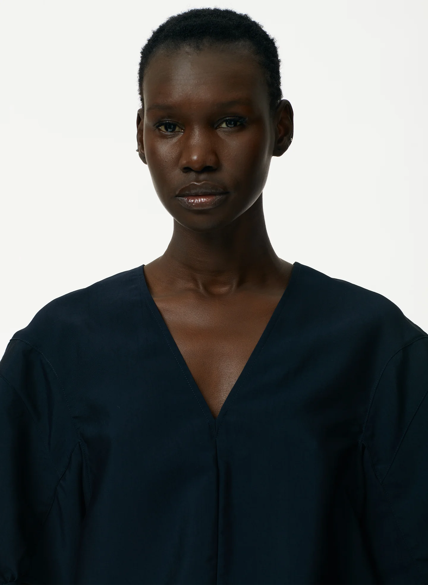 Viscose Plainweave V-Neck Top - Image 5
