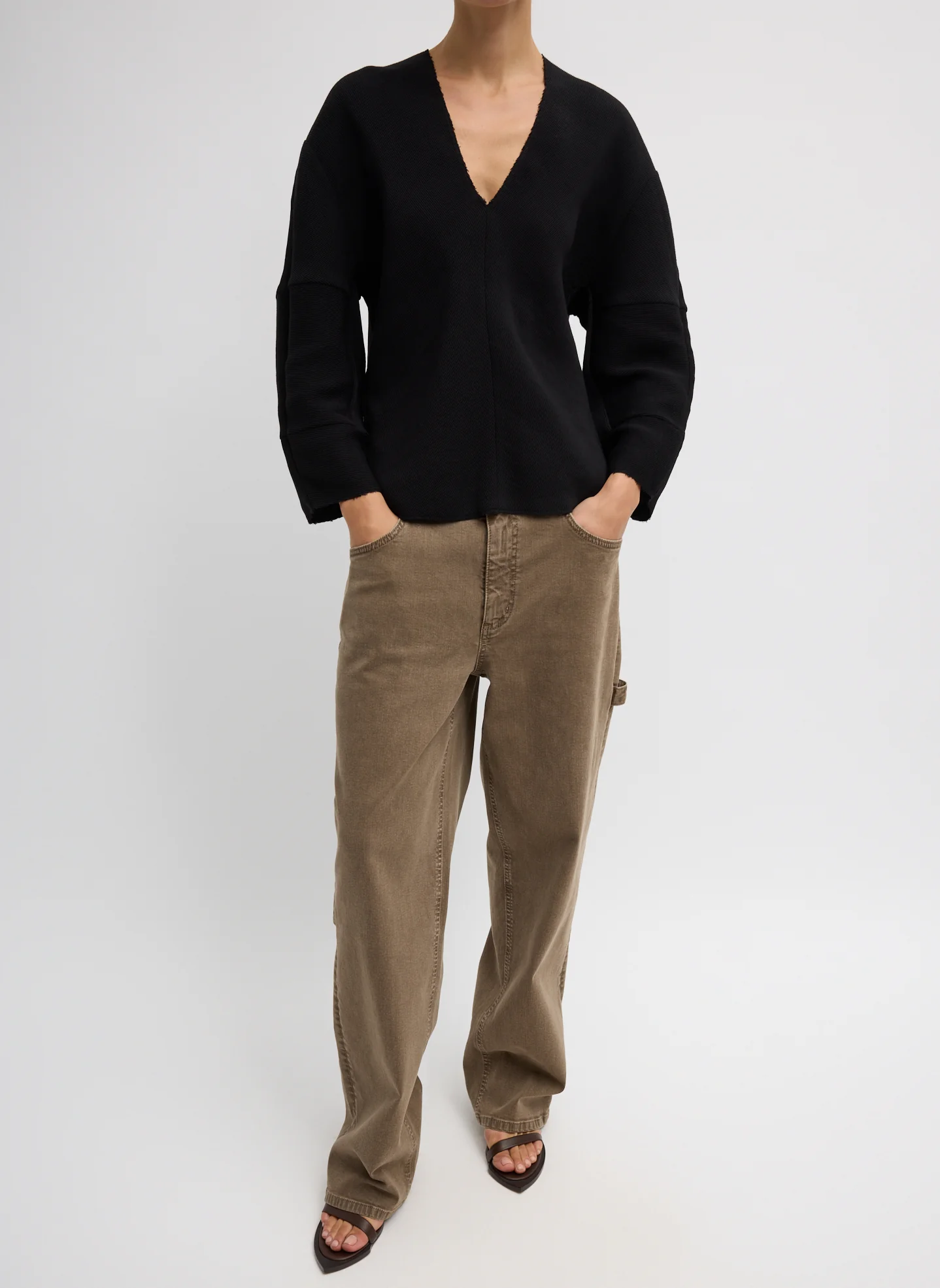 Viscose Plisse Hinged Long Sleeve Top - Image 4