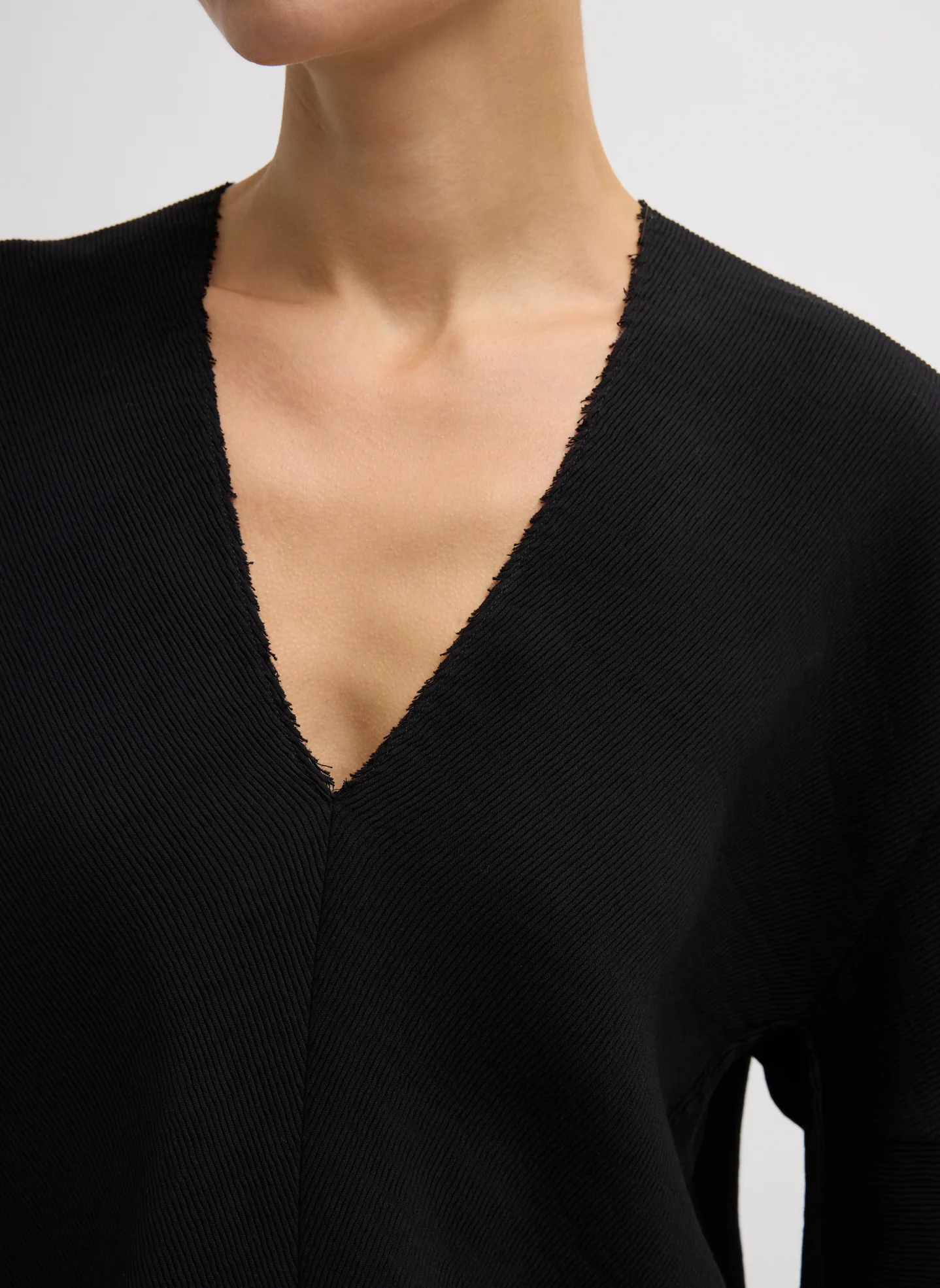 Viscose Plisse Hinged Long Sleeve Top - Image 5