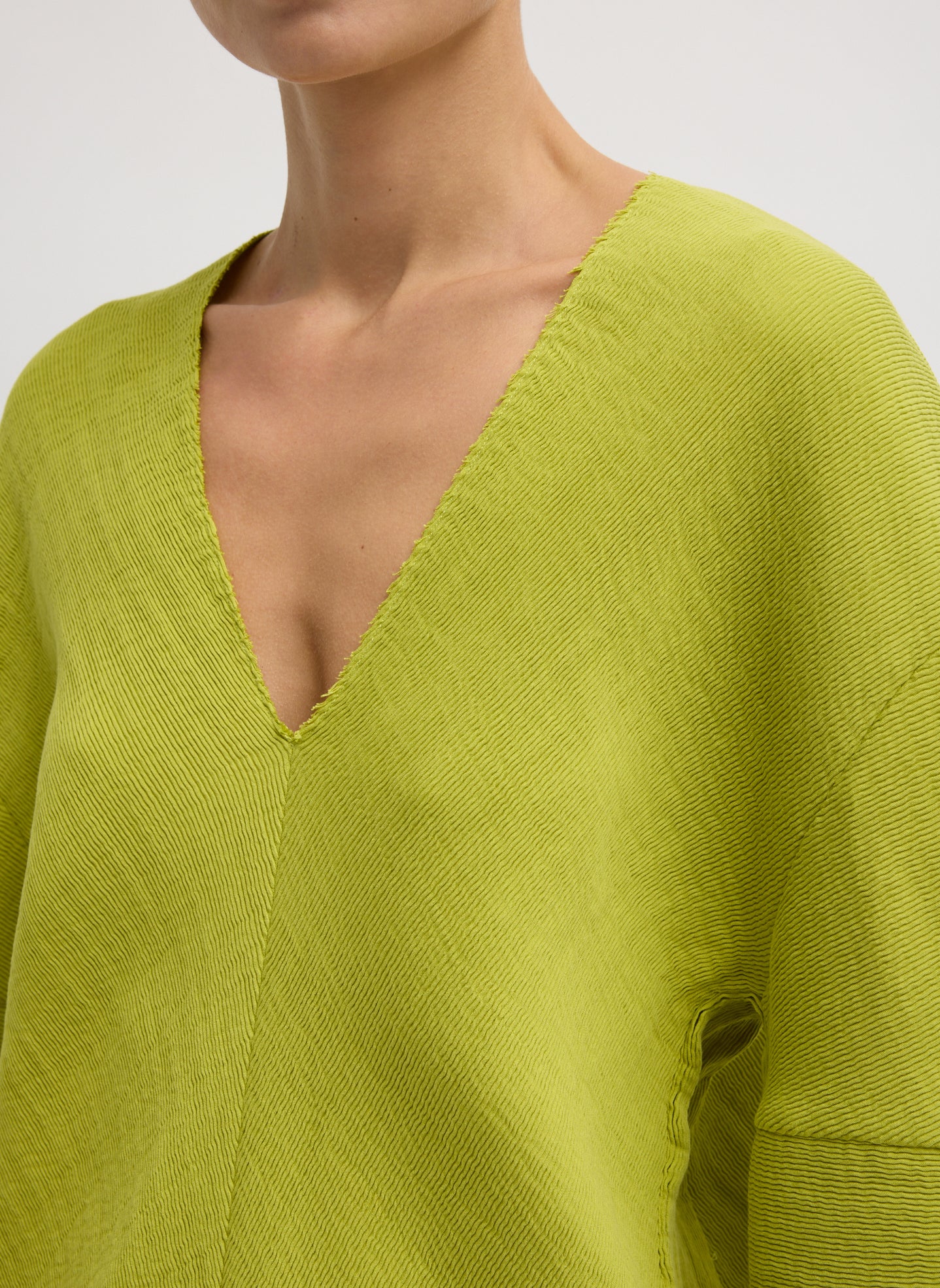 Viscose Plisse Hinged Long Sleeve Top - Image 6