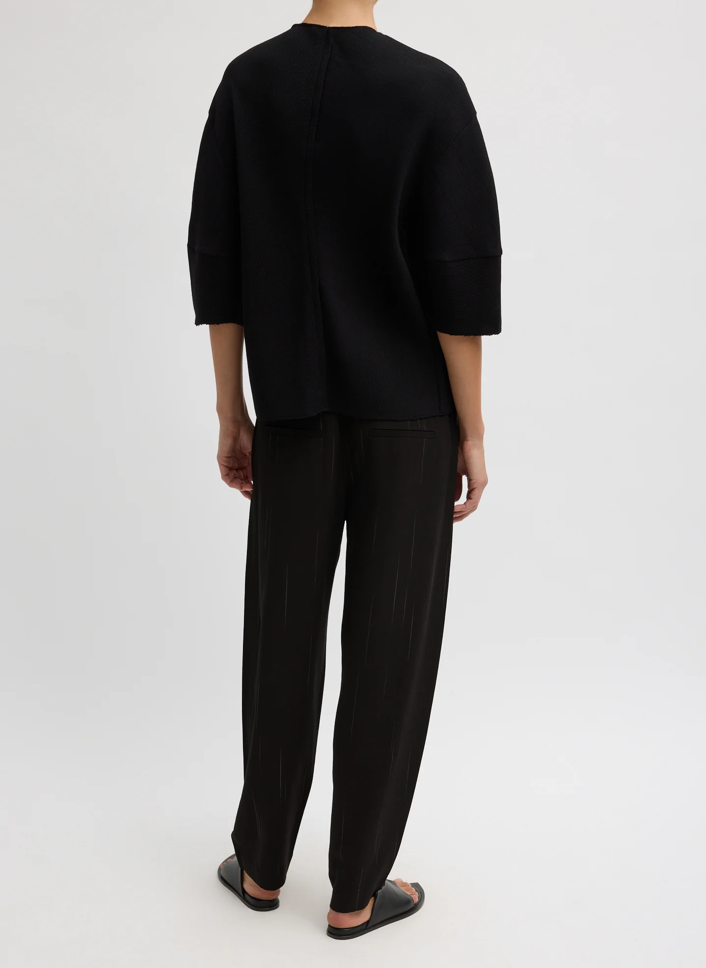 Viscose Plisse Hinged Short Sleeve Top - Image 5