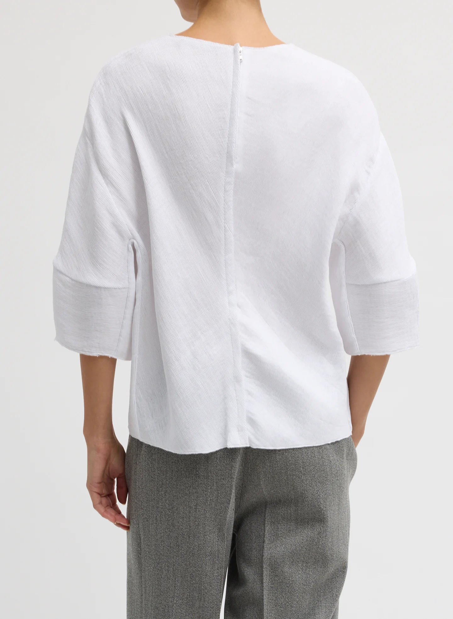 Viscose Plisse Hinged Short Sleeve Top - Image 3