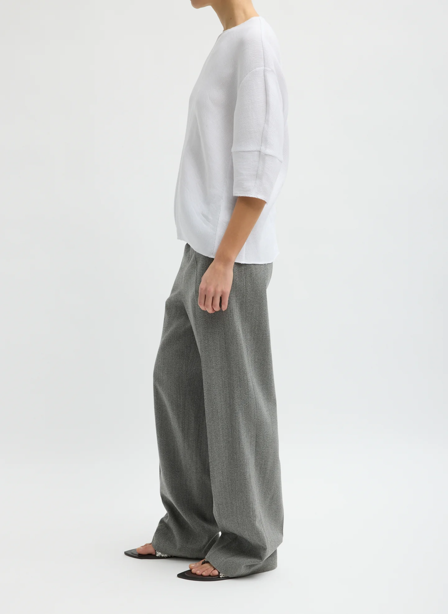 Viscose Plisse Hinged Short Sleeve Top - Image 6