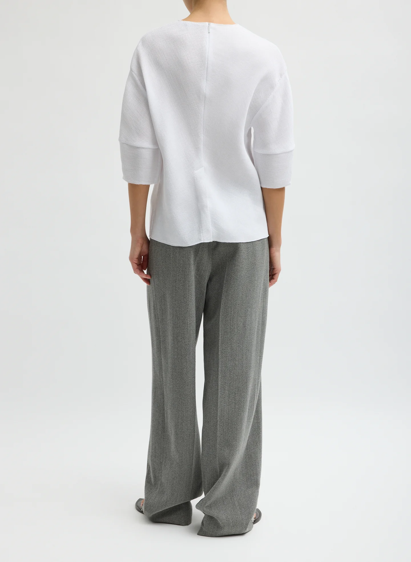 Viscose Plisse Hinged Short Sleeve Top - Image 7
