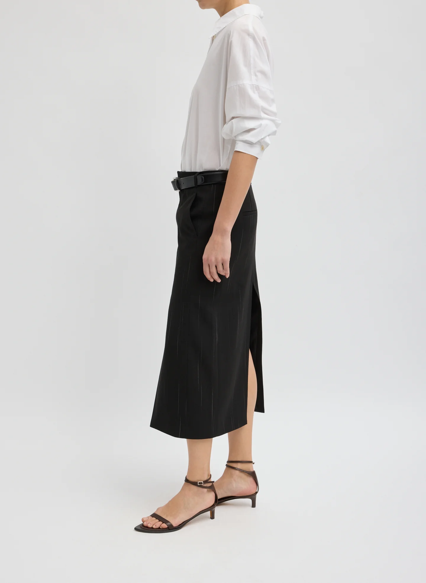 Viscose Suiting Midi Trouser Skirt - Image 4