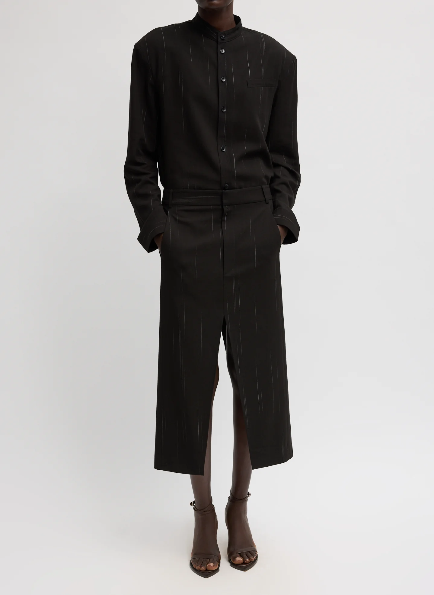 Viscose Suiting Midi Trouser Skirt - Image 8