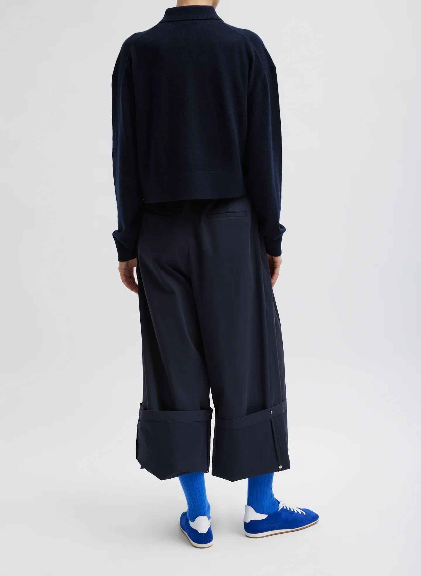 Washable Cashmere Easy Polo Cropped Sweater - Image 5