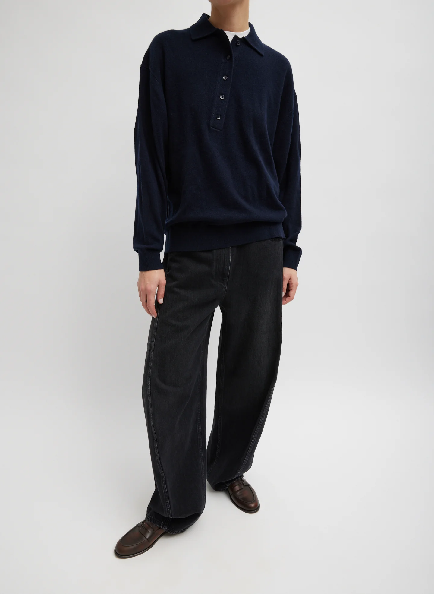 Washable Cashmere Easy Polo Sweater - Image 5