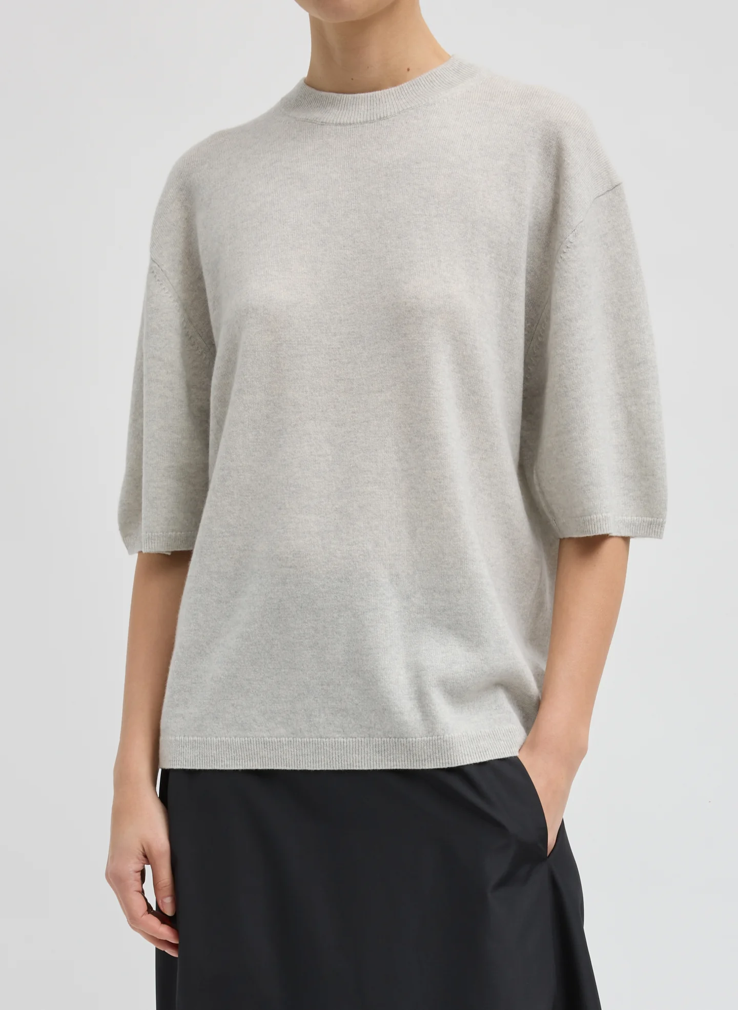 Washable Cashmere Oversized Easy T-Shirt