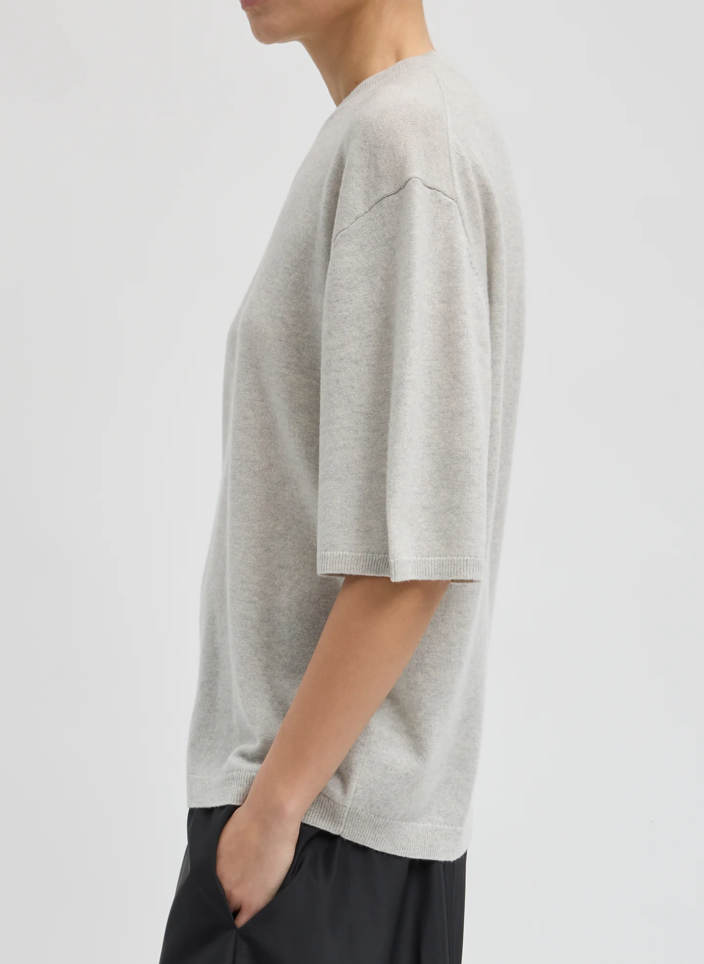 Washable Cashmere Oversized Easy T-Shirt - Image 2