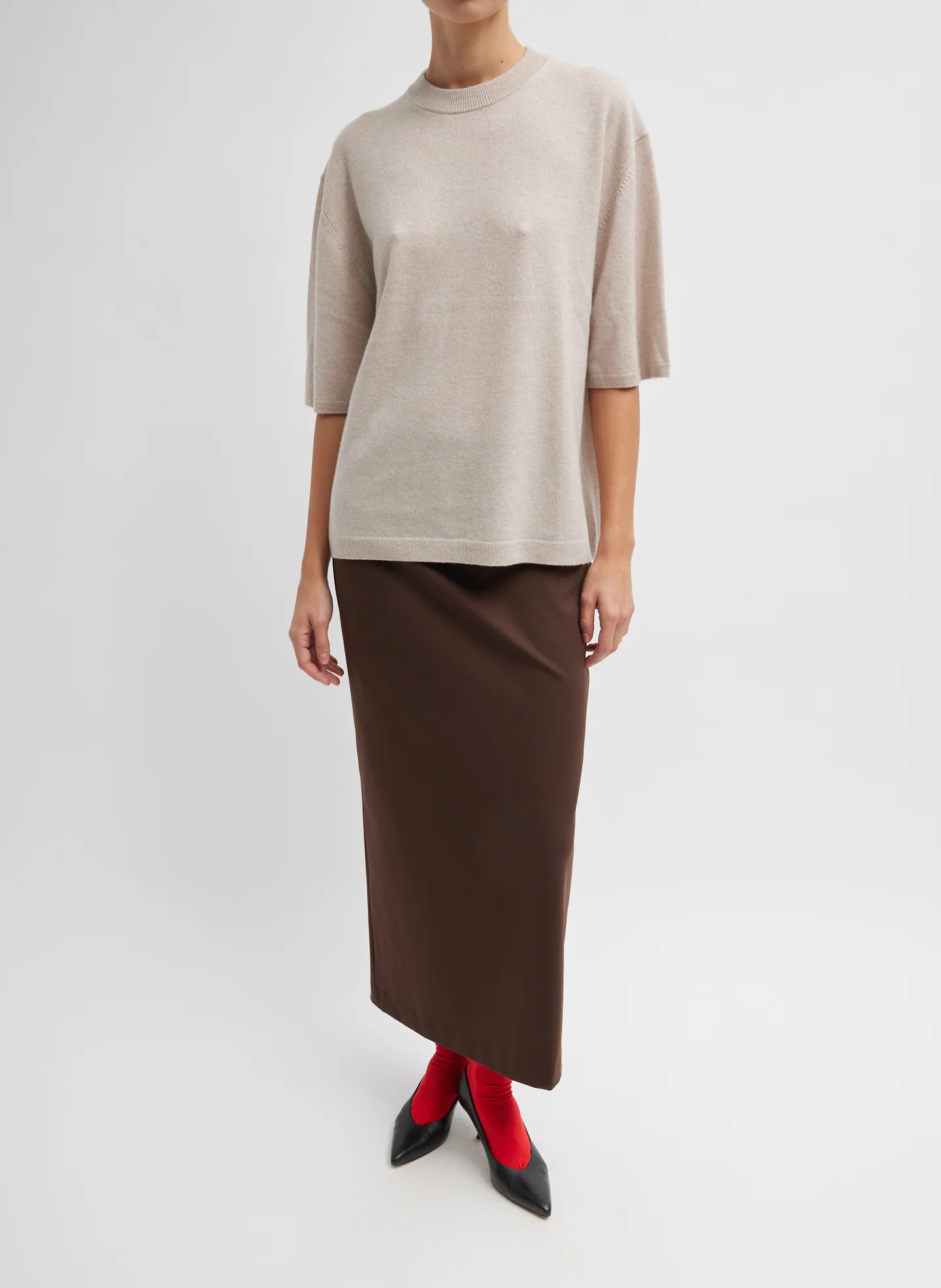 Washable Cashmere Oversized Easy T-Shirt - Image 4