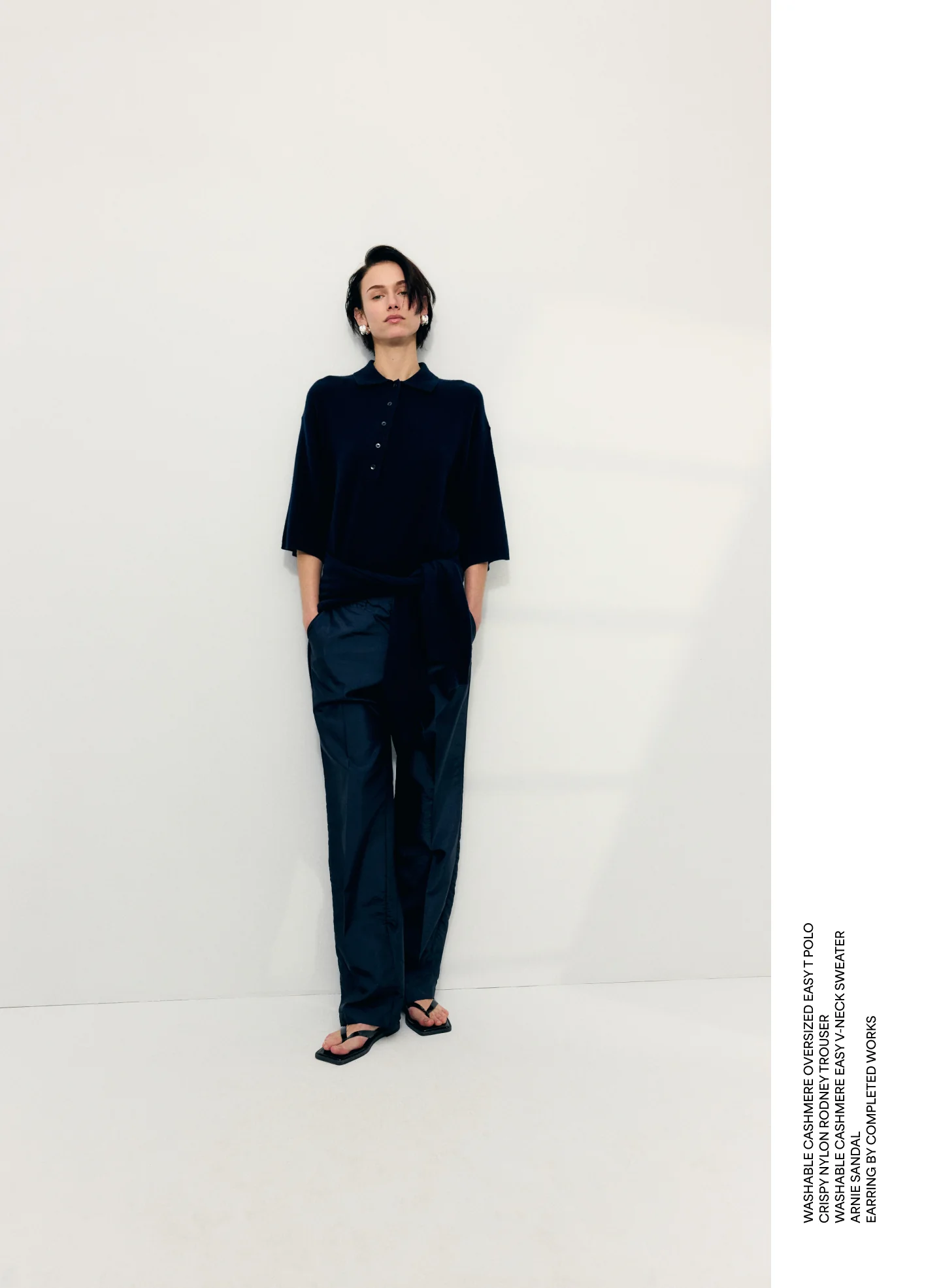 Washable Cashmere Oversized Easy Polo - Image 2