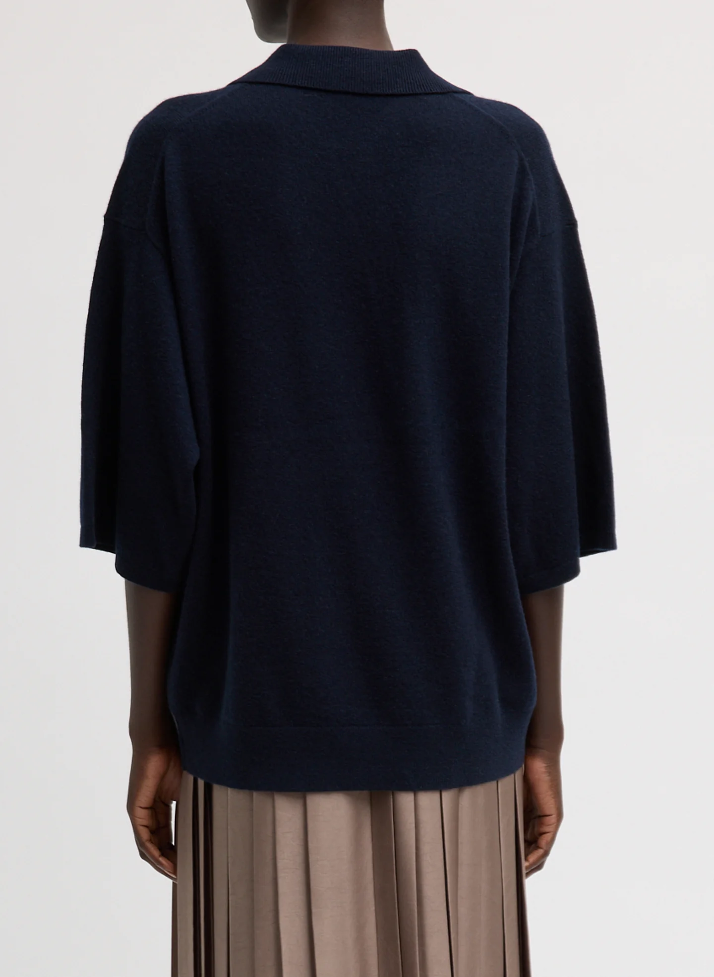 Washable Cashmere Oversized Easy Polo - Image 4
